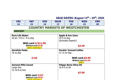 Country Markets of Westchester Weekly Ad August 14 - 20, 2026