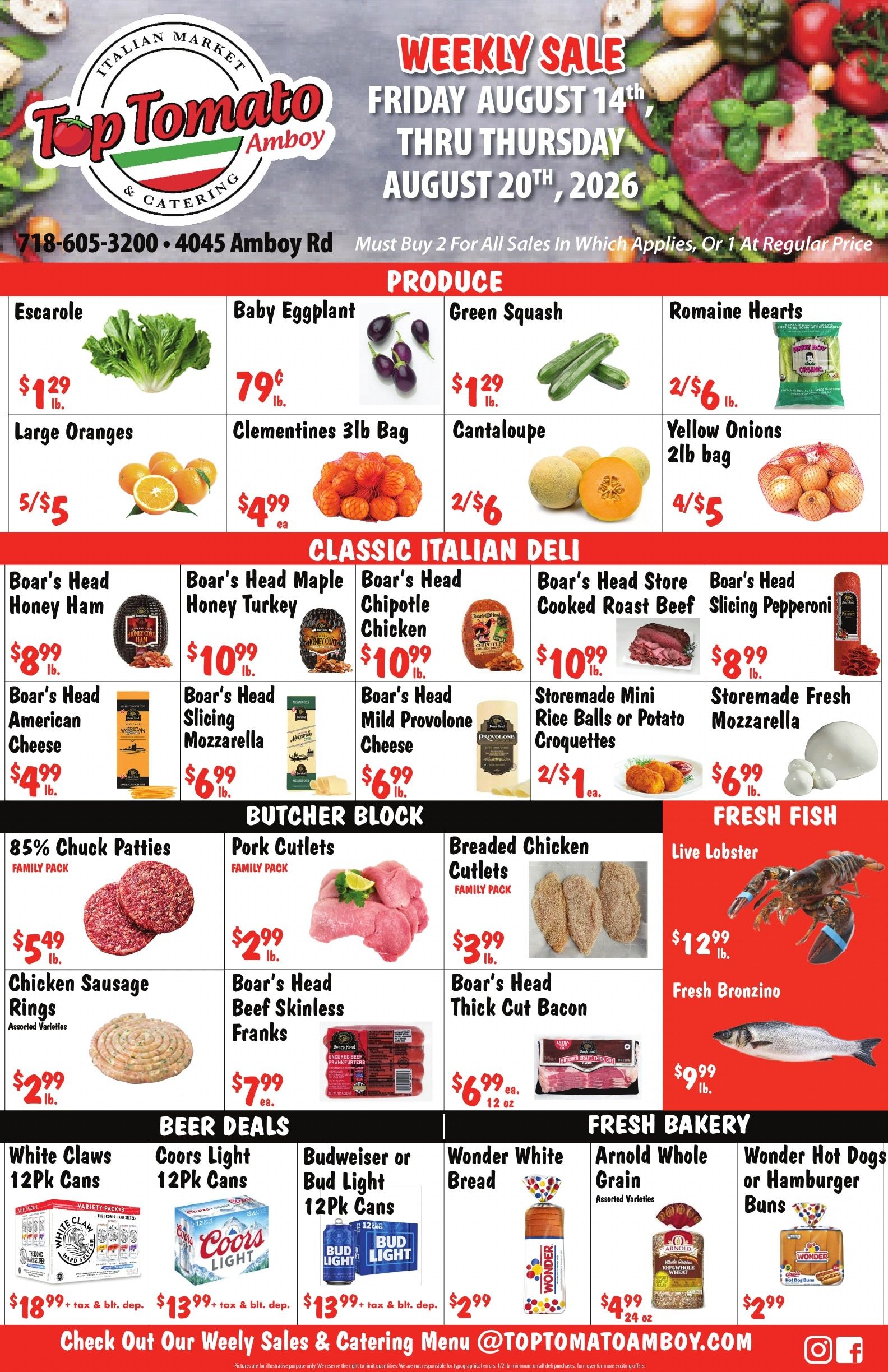 Top Tomato Amboy (Staten Island, NY) Weekly Ad August 8 - 20, 2026