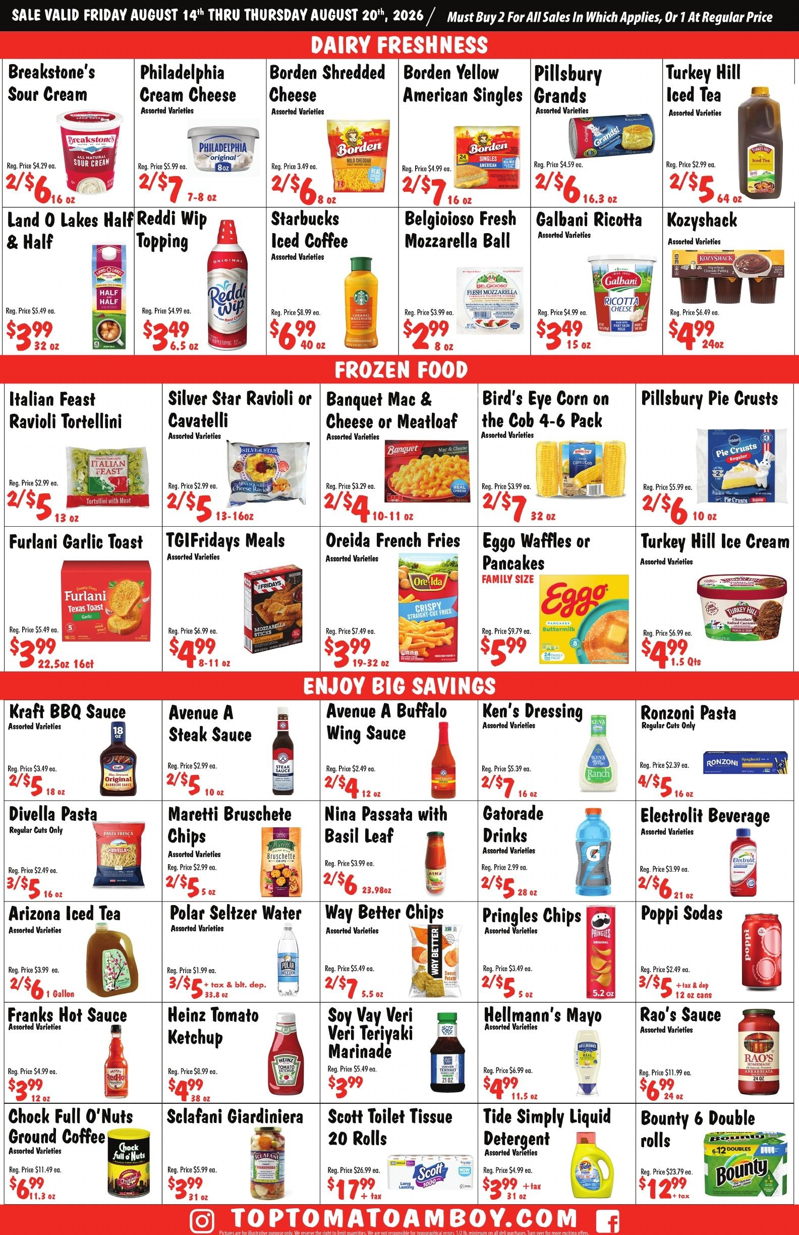 Top Tomato Amboy (Staten Island, NY) Weekly Ad August 8 - 20, 2026