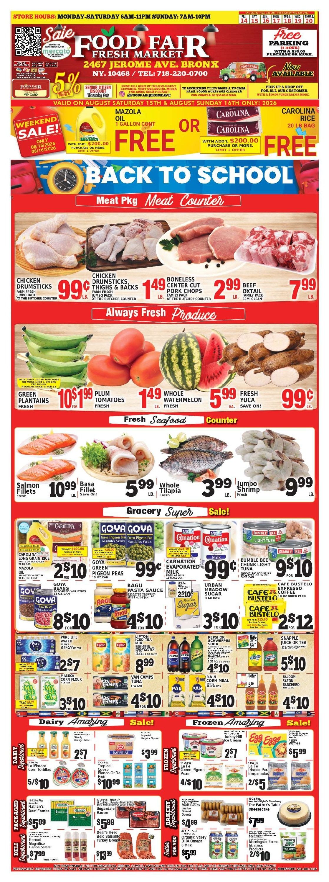 Food Fair Fresh Market Weekly Ad August 15 - 21, 2026