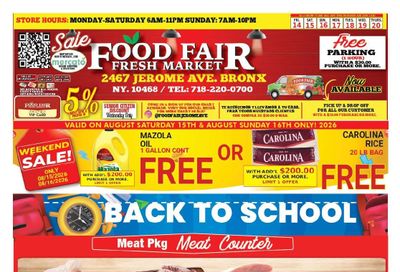 Food Fair Fresh Market Weekly Ad August 15 - 21, 2026