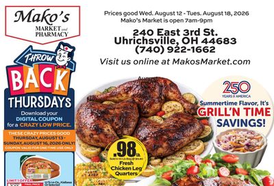 Mako's Market Weekly Ad August 12 - 18, 2026