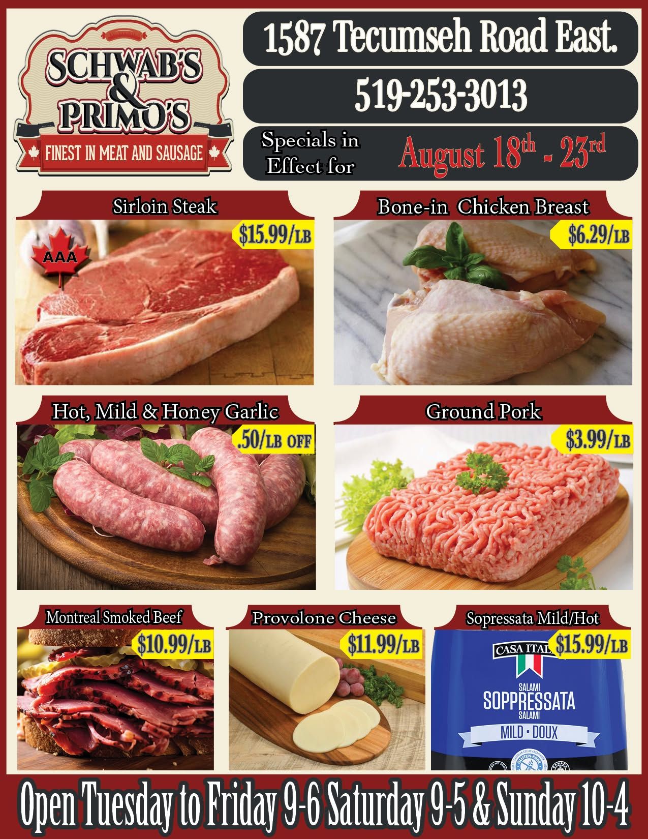 Schwab's & Primo's Flyer August 18 to 23