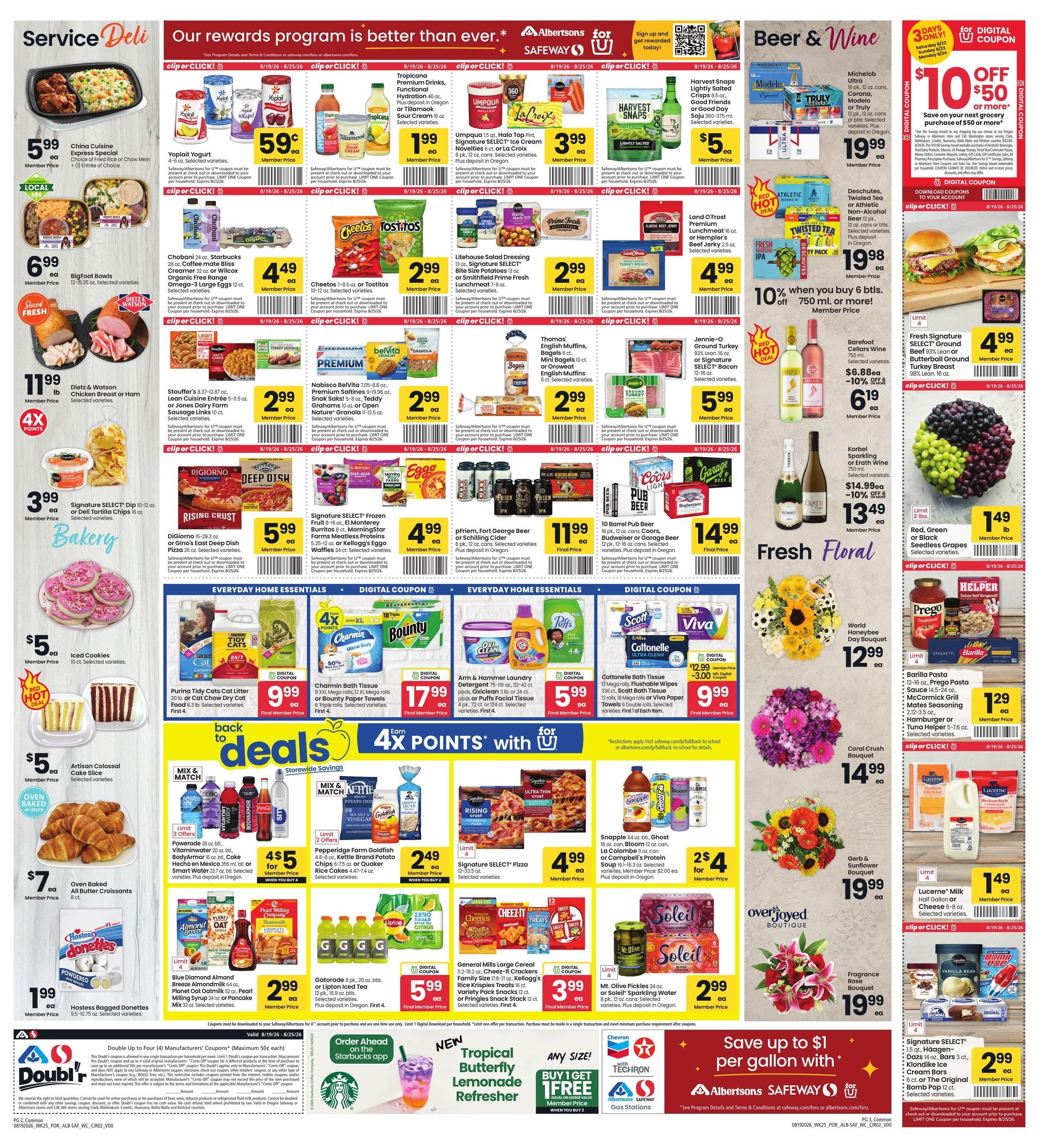 Safeway (Astoria Area, OR) Weekly Ad August 19 - 25, 2026