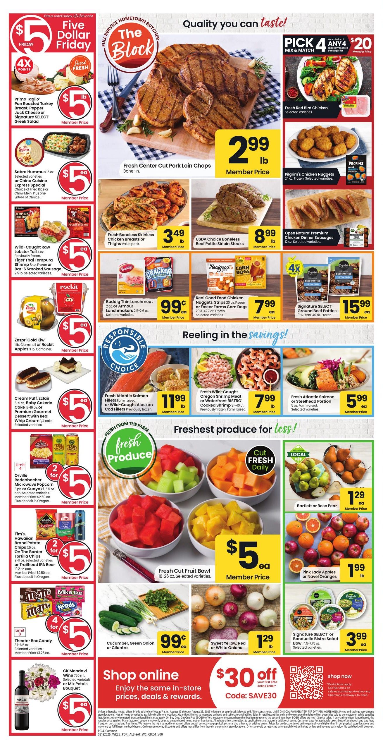Safeway (Astoria Area, OR) Weekly Ad August 19 - 25, 2026