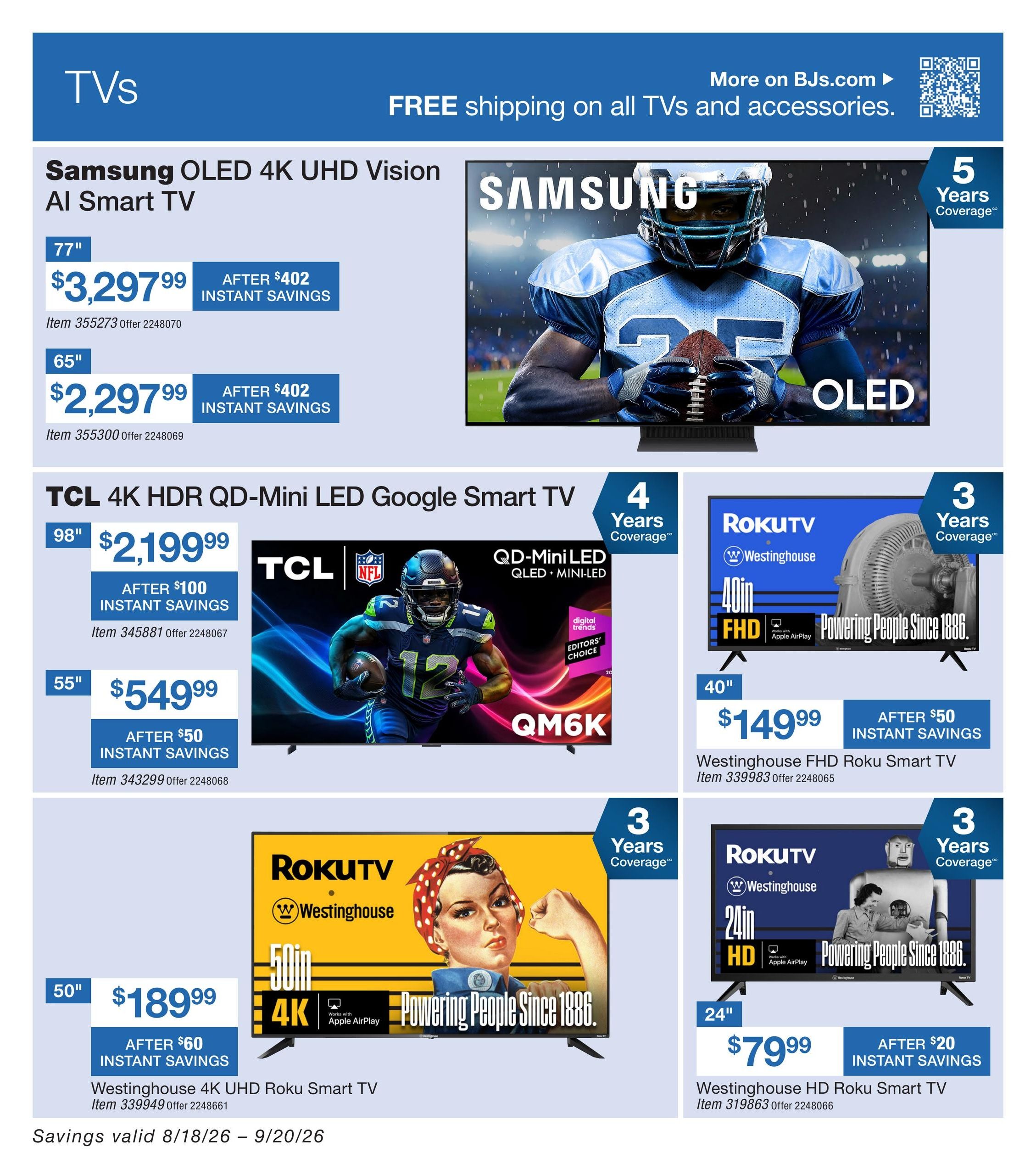 BJ's Wholesale Club Smart Saver Weekly Ad August 18 - September 20, 2026