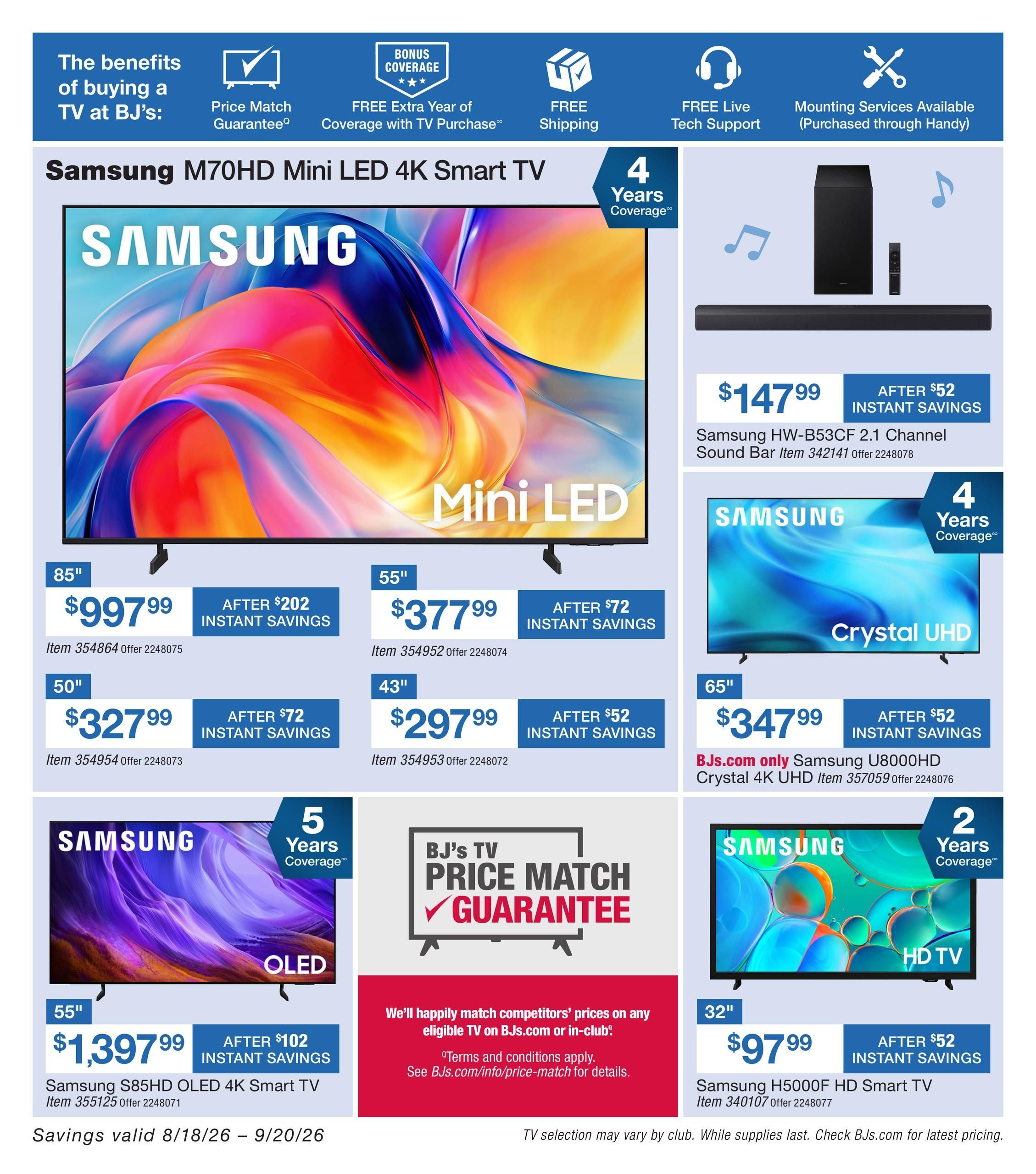 BJ's Wholesale Club Smart Saver Weekly Ad August 18 - September 20, 2026
