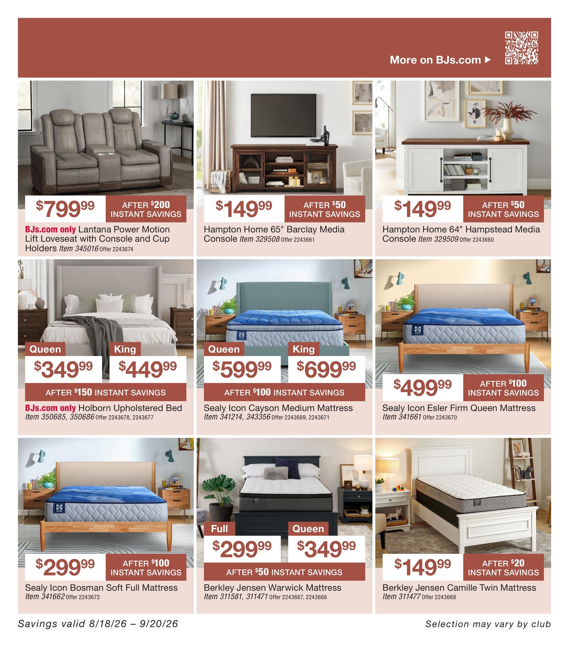 BJ's Wholesale Club Smart Saver Weekly Ad August 18 - September 20, 2026