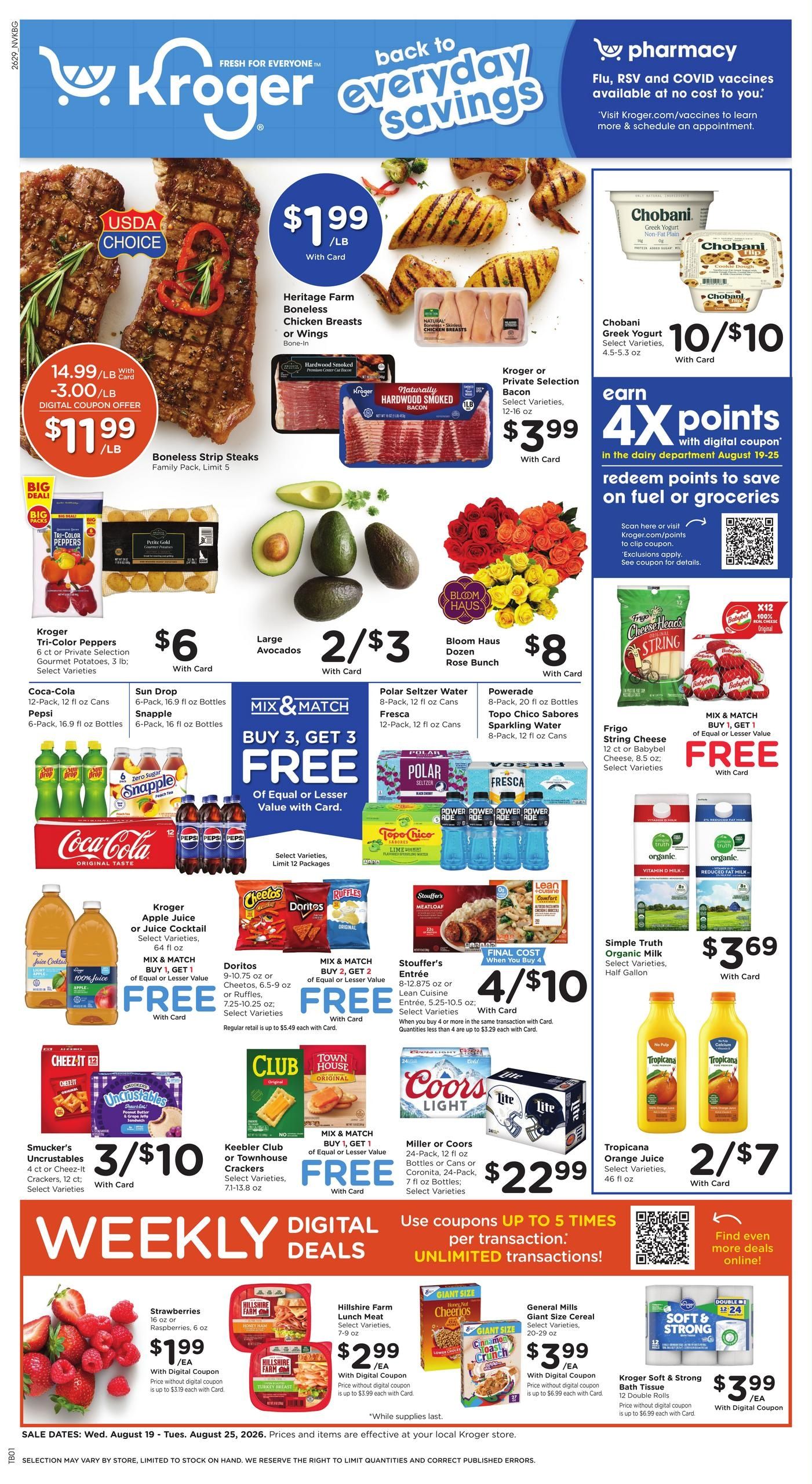 Kroger (Bowling Green–Scottsville Area, KY) Weekly Ad August 19 - 25, 2026