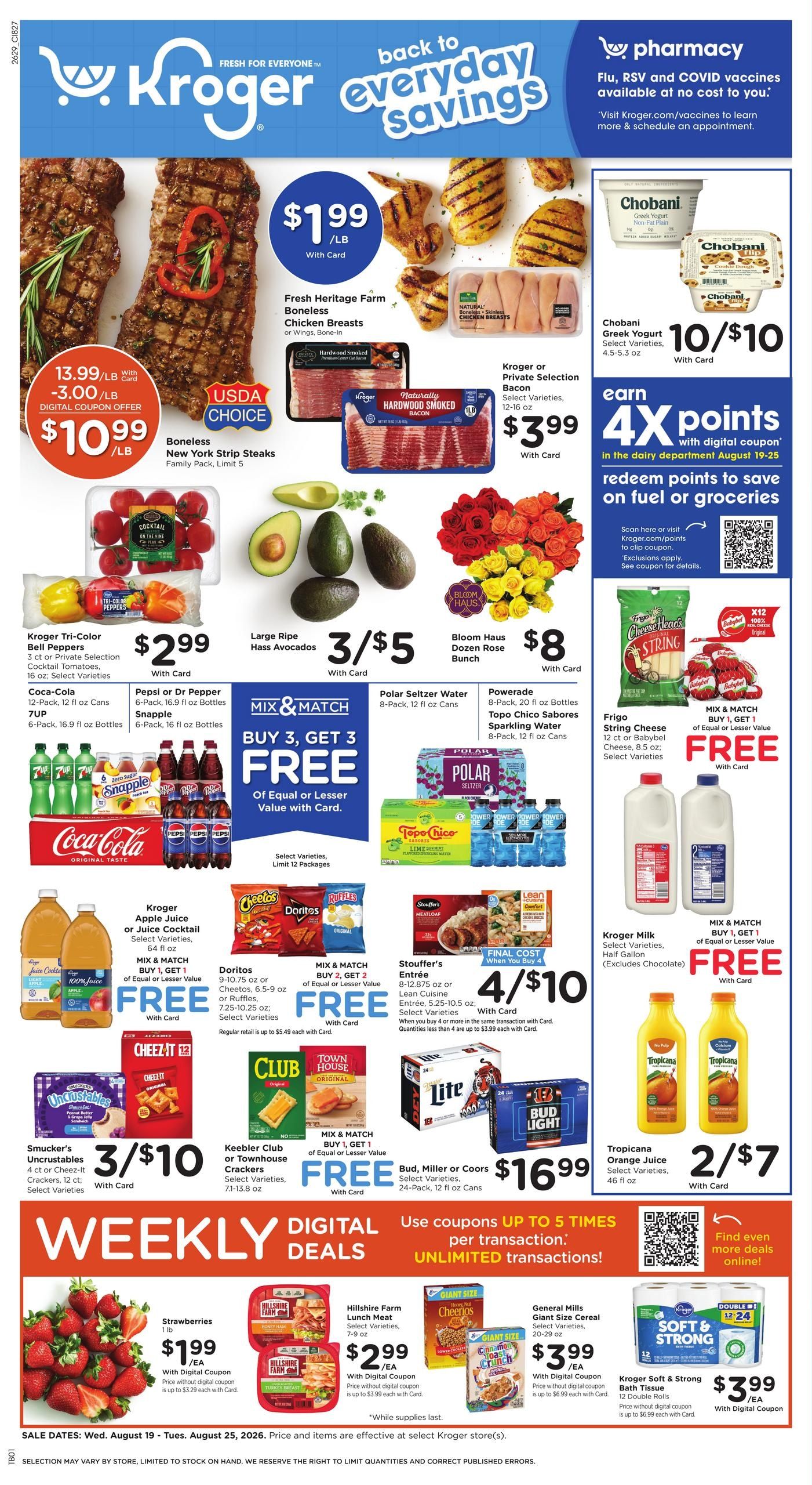 Kroger (Laurel Area, IN) Weekly Ad August 19 - 25, 2026