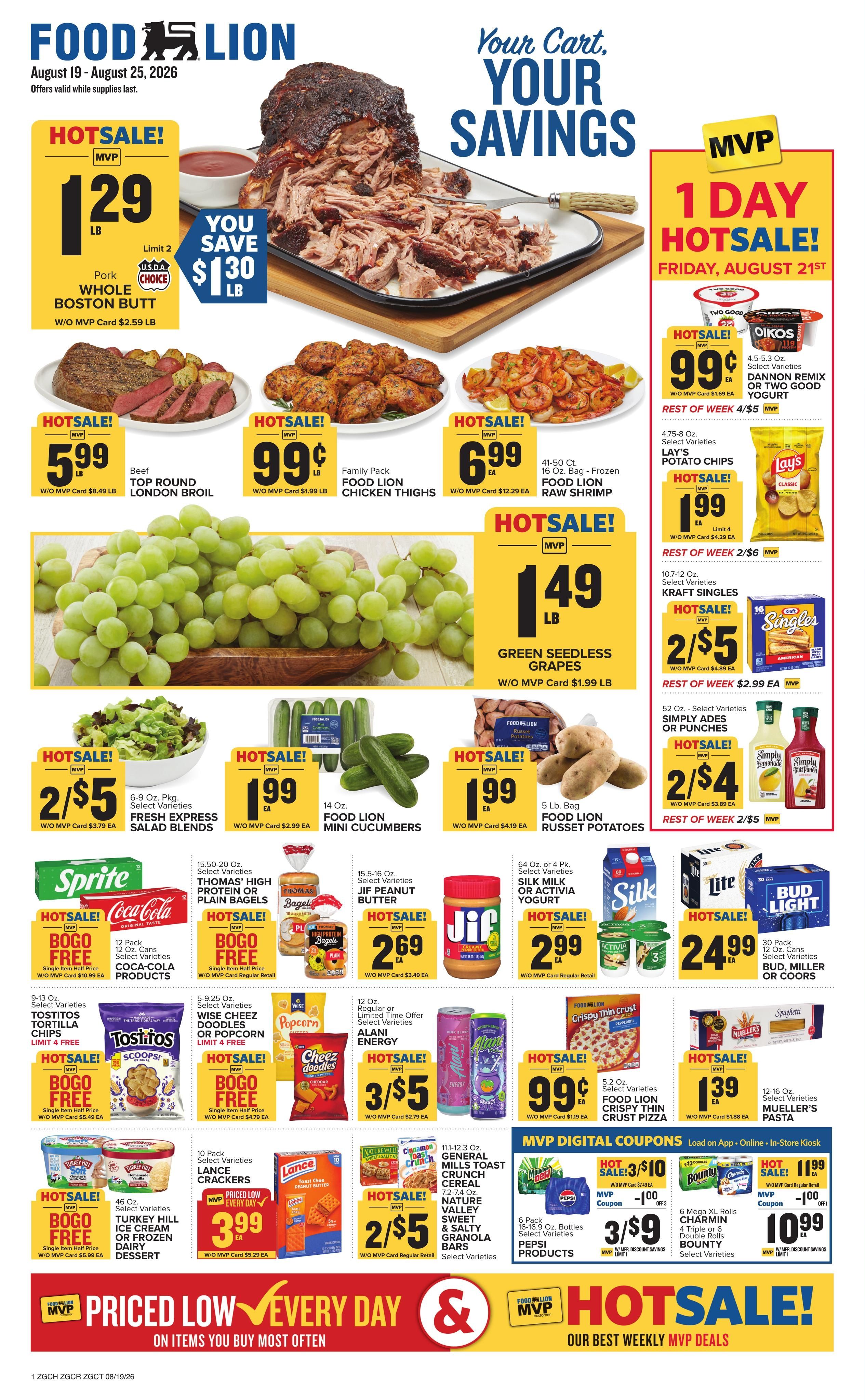 Food Lion (Dalton Area, GA) Weekly Ad August 19 - 25, 2026
