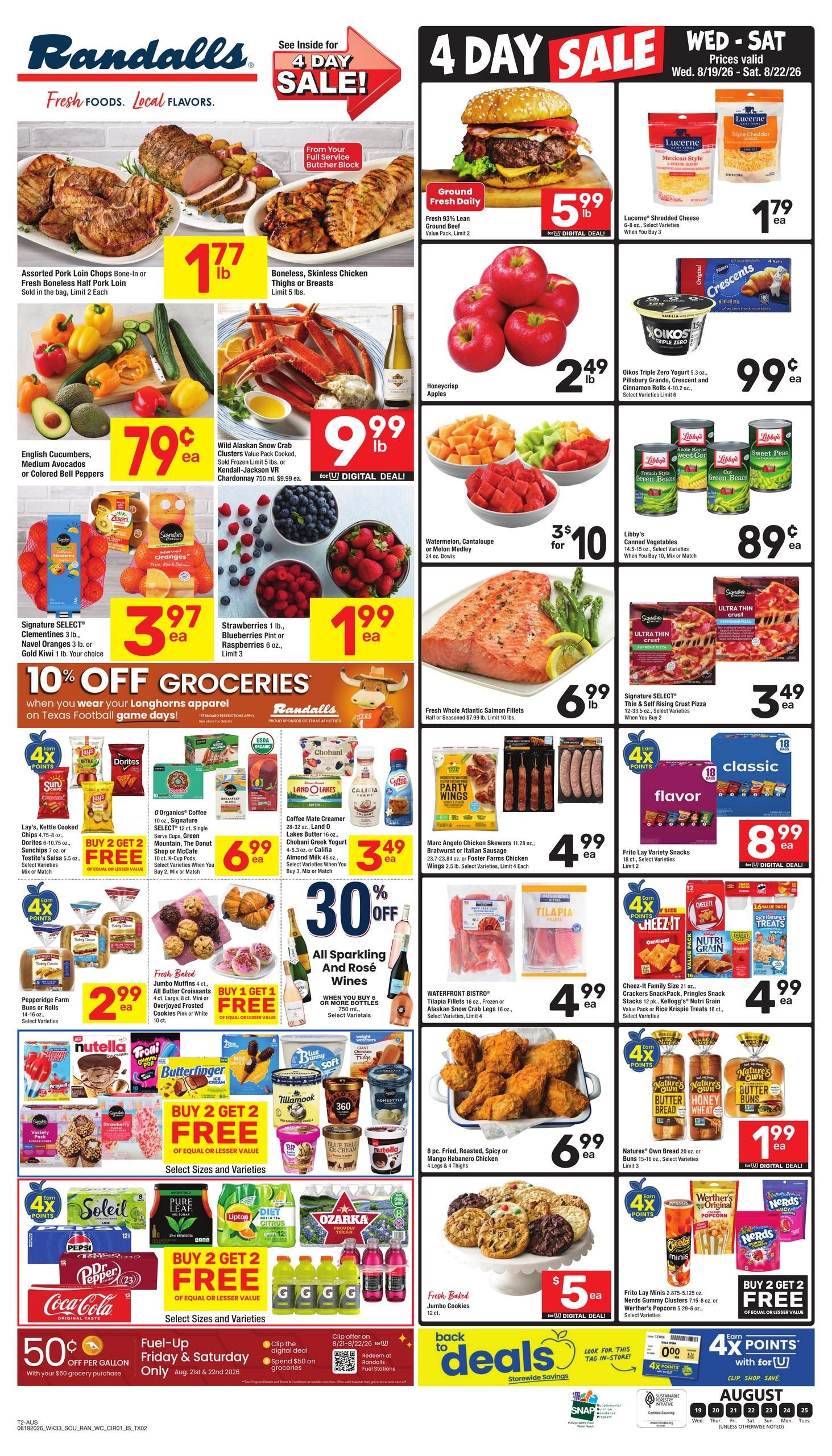 Randalls (Austin–Round Rock Area, TX) Weekly Ad August 19 - 25, 2026