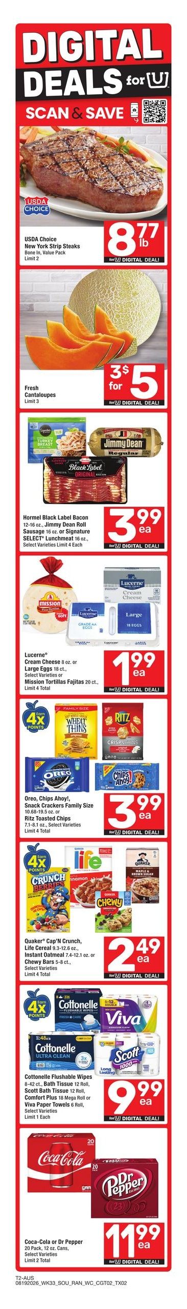 Randalls (Austin–Round Rock Area, TX) Weekly Ad August 19 - 25, 2026