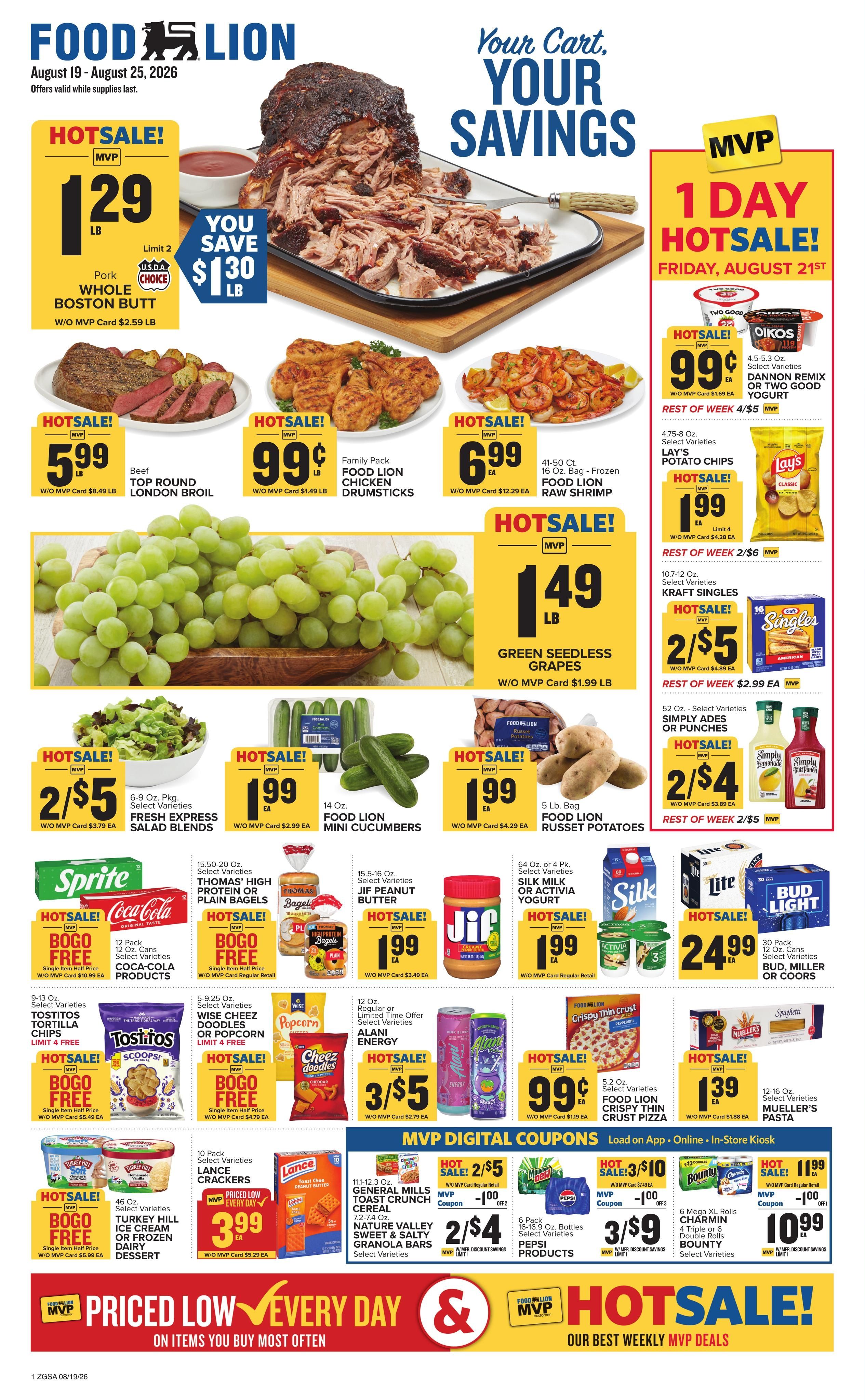 Food Lion (FL, GA) Weekly Ad August 19 - 25, 2026