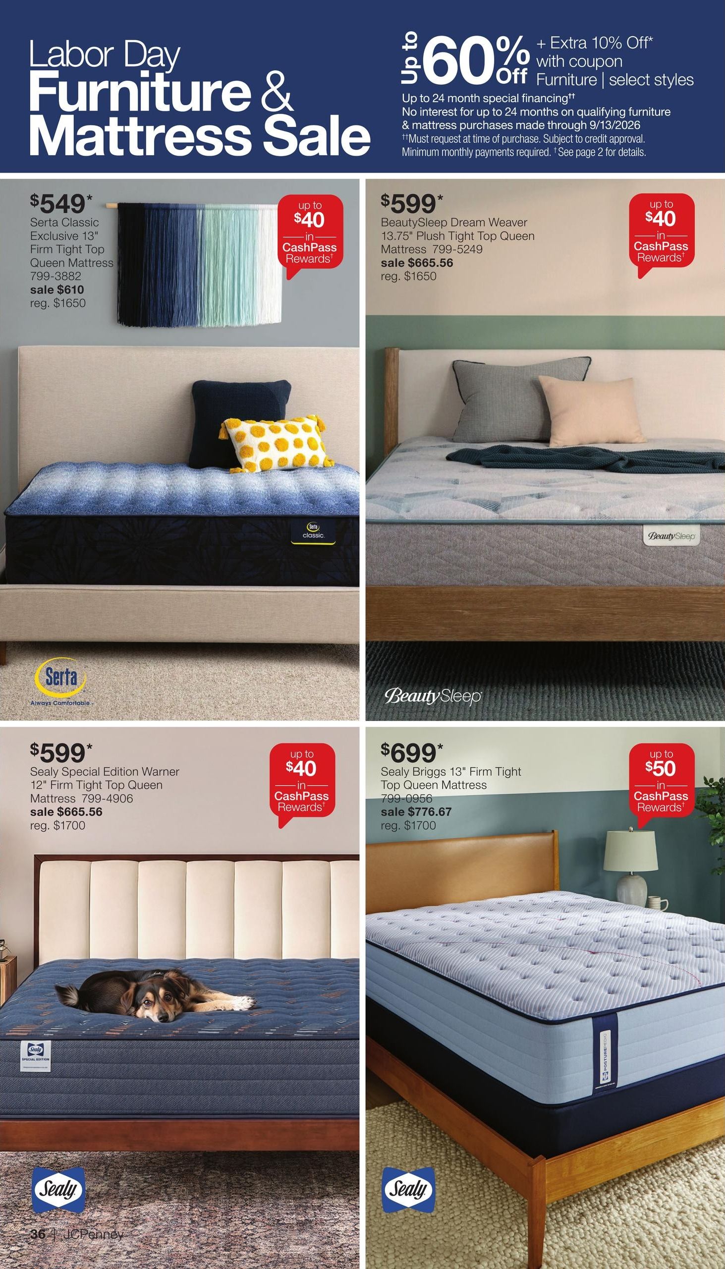 JCPenney Labor Day Home Sale Weekly Ad August 18 - September 14, 2026