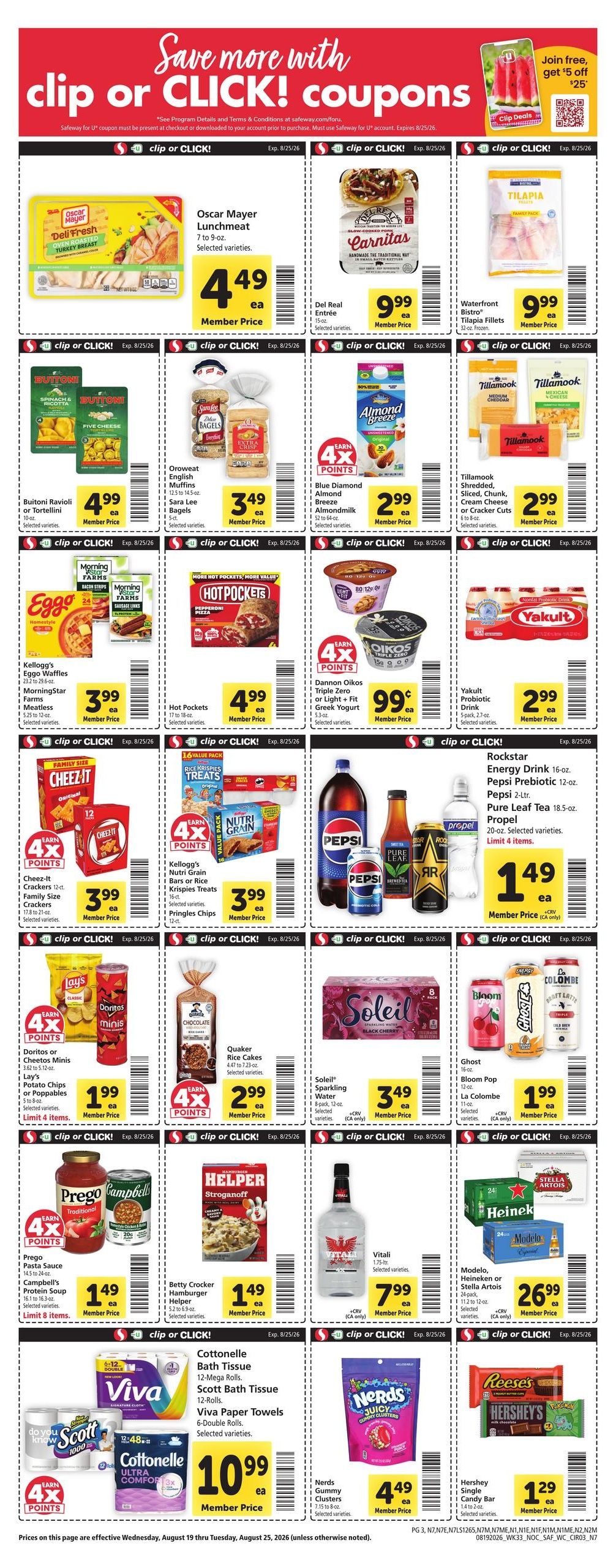 Safeway (Antioch Area, CA) Weekly Ad August 19 - 25, 2026
