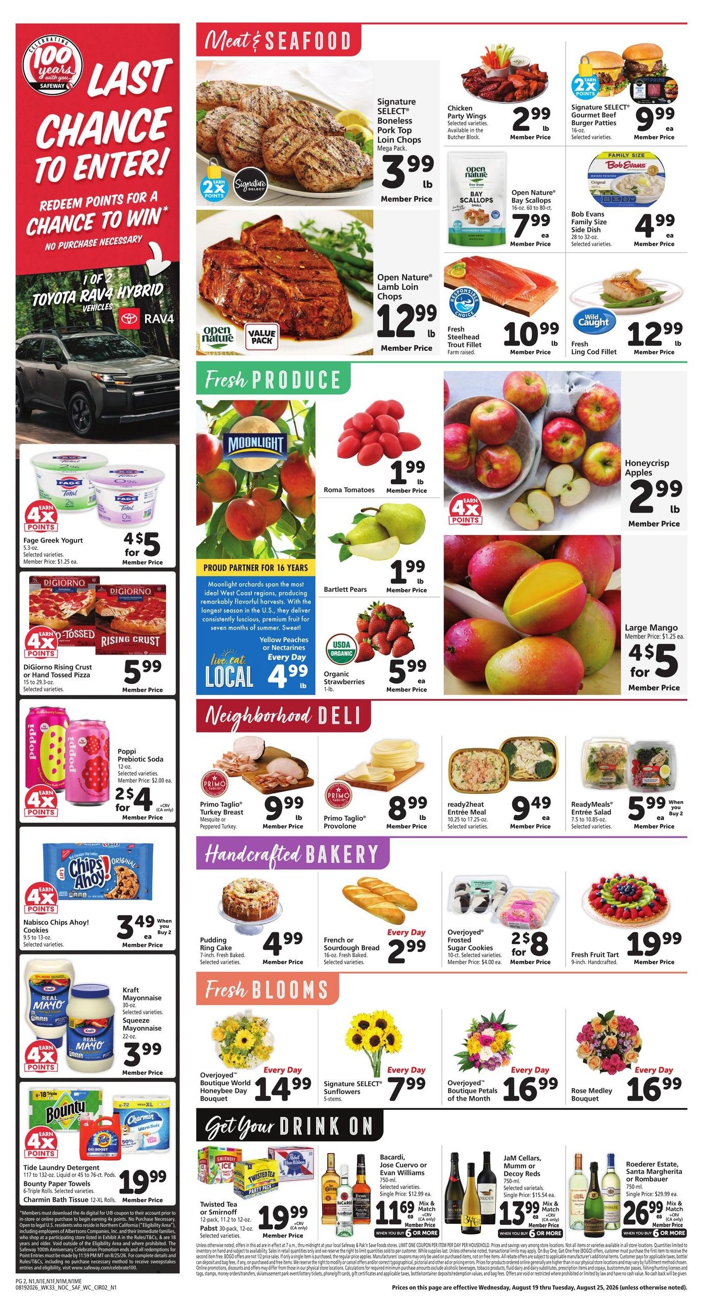 Safeway (Fremont Area, CA) Weekly Ad August 19 - 25, 2026