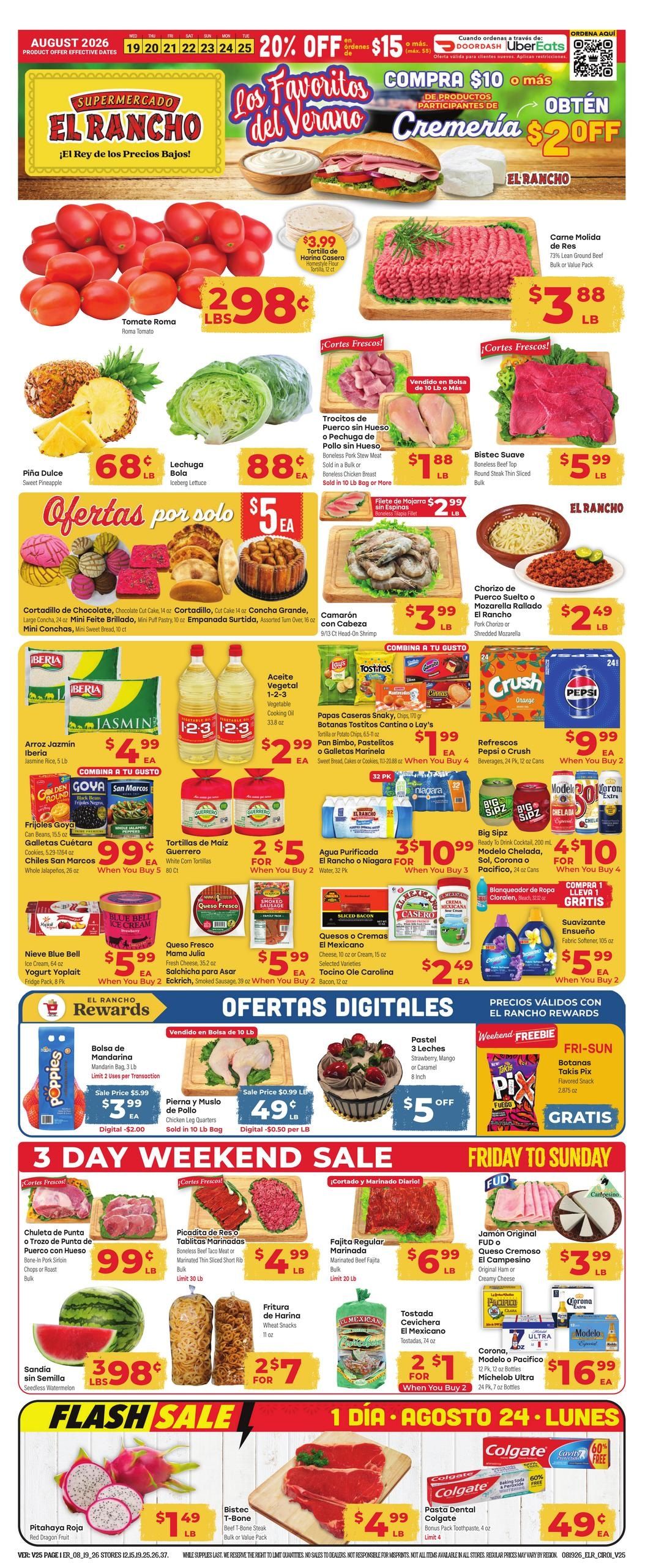 El Rancho Supermercado (Southlake Area, TX) Weekly Ad August 19 - 25, 2026
