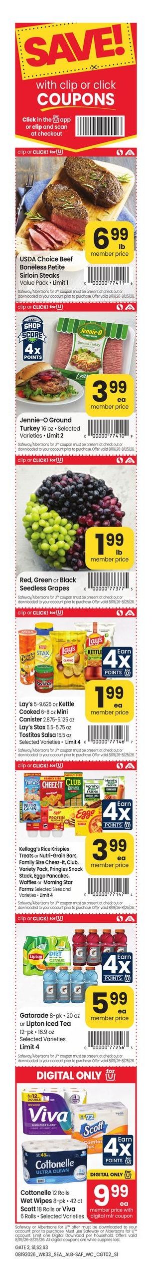 Safeway (Cashmere Area, WA) Weekly Ad August 19 - 25, 2026