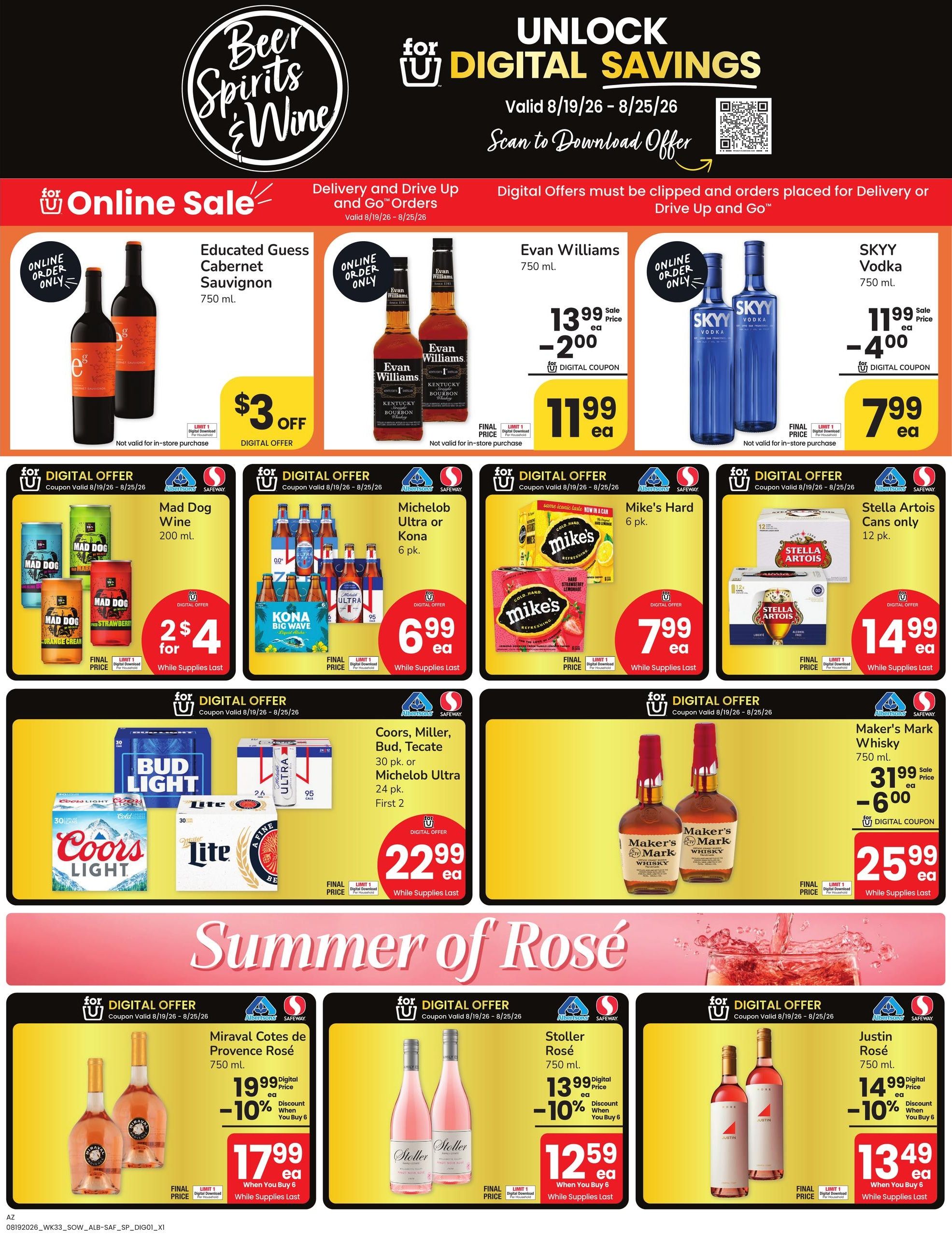 Safeway (Apache Junction Area, AZ) Weekly Ad August 19 - 25, 2026