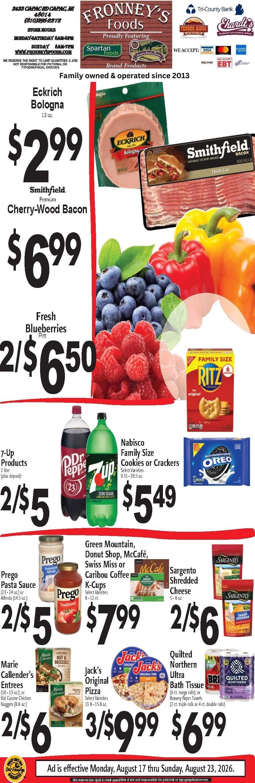 Fronney's Foods Weekly Ad August 17 - 23, 2026