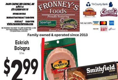 Fronney's Foods Weekly Ad August 17 - 23, 2026