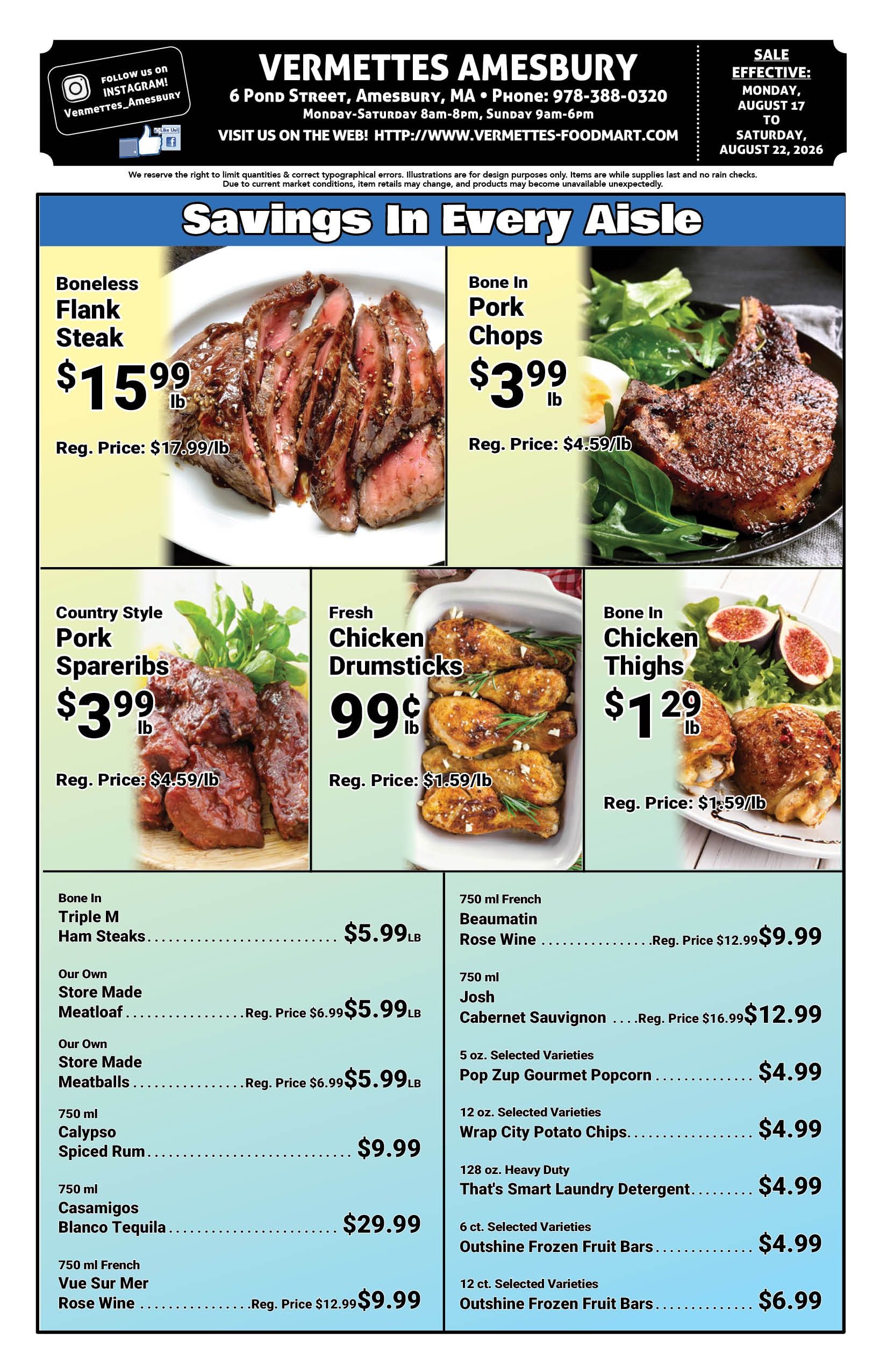 Vermette's Market Weekly Ad August 17 - 22, 2026
