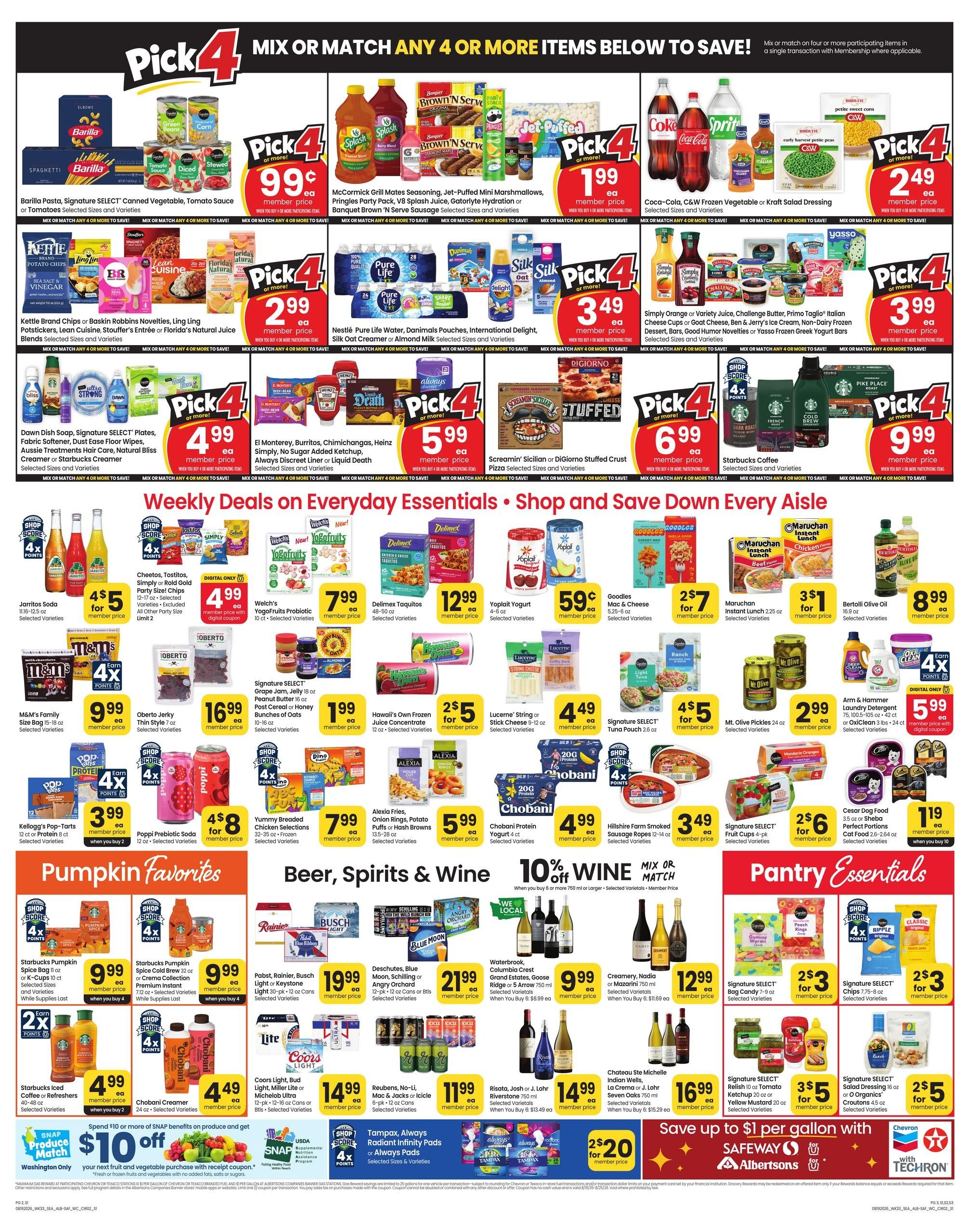 Safeway (Bellevue Area, WA) Weekly Ad August 19 - 25, 2026