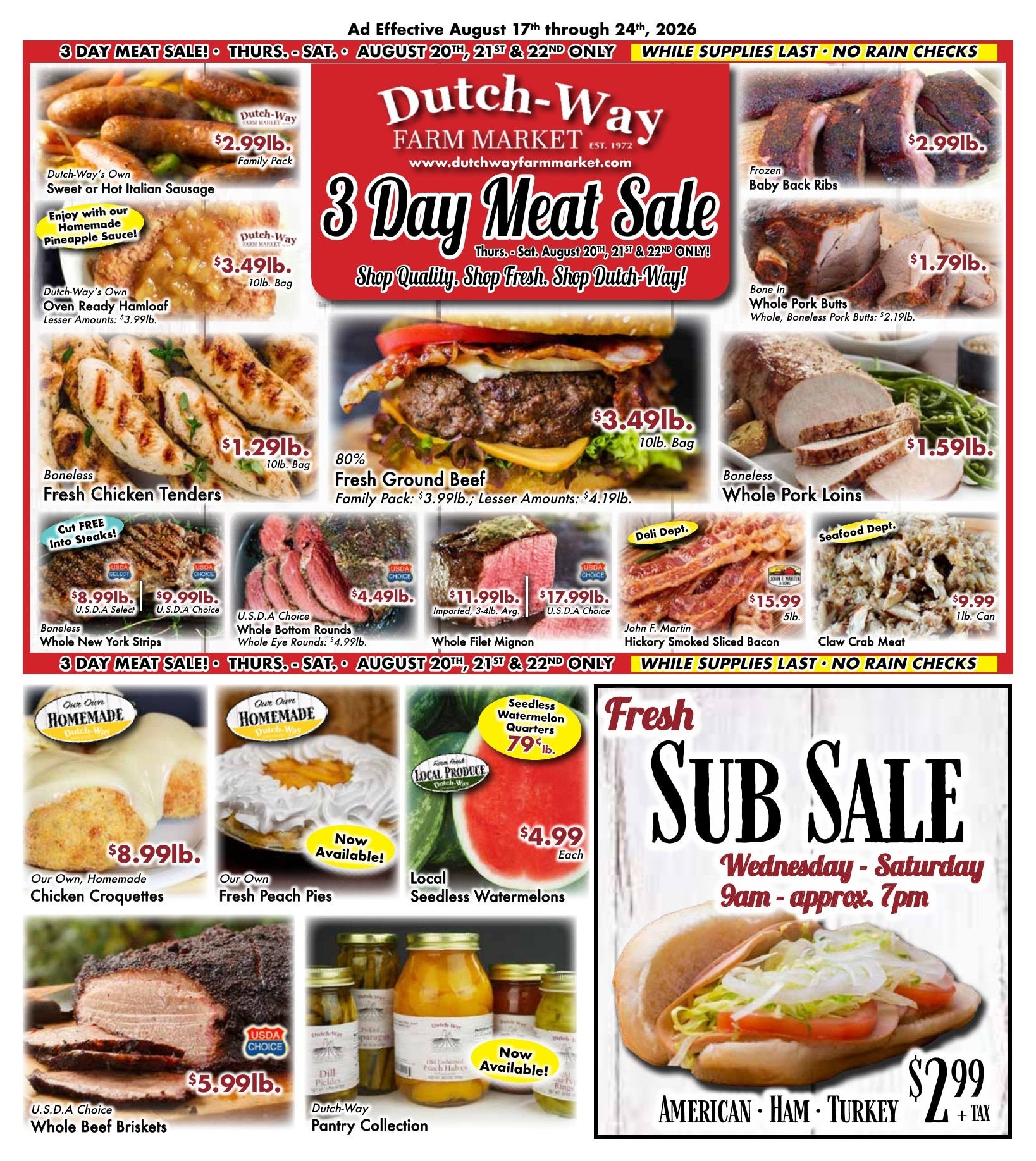 Dutch-Way Farm Market Weekly Ad August 17 - 24, 2026