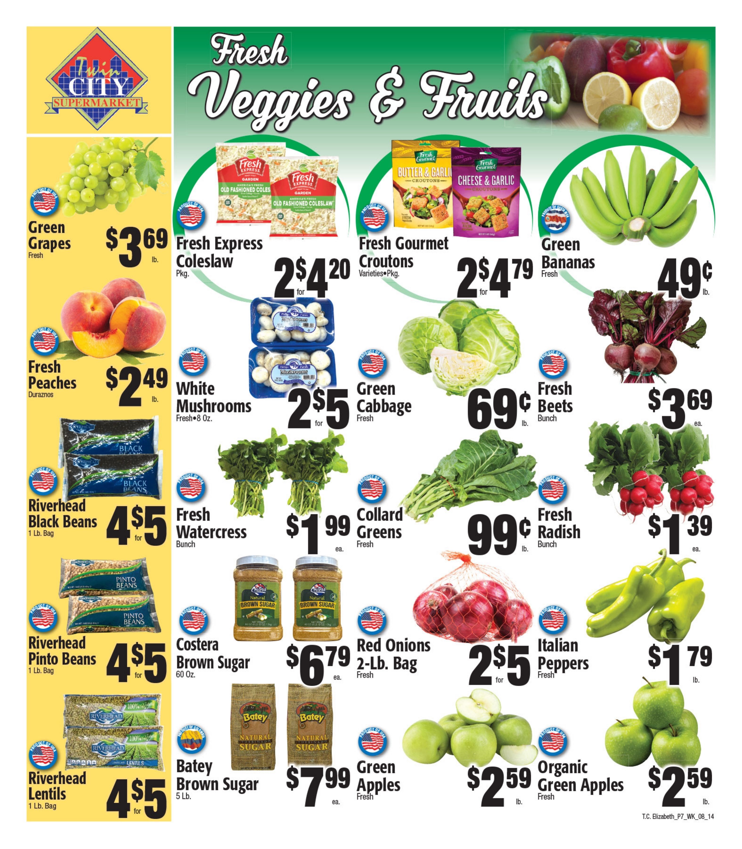 Twin City Supermarket (1016 Sherman Avenue, Elizabeth, NJ) Weekly Ad August 14 - 20, 2026