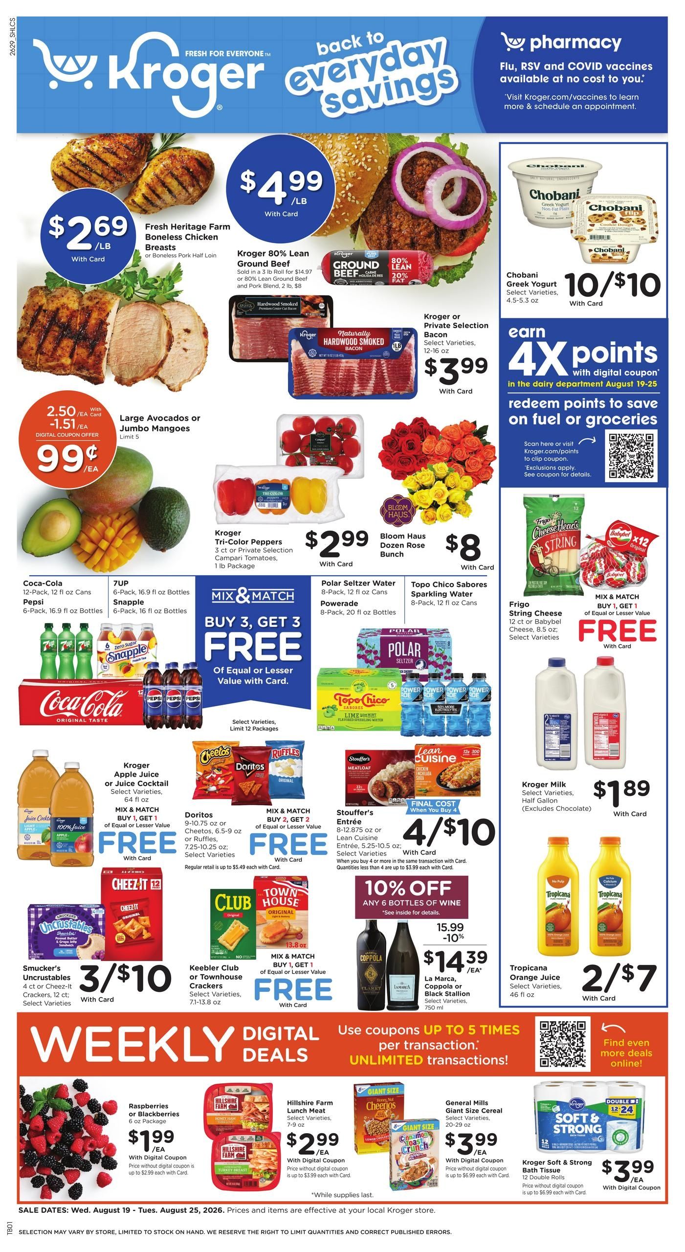 Kroger (Lake Charles–Westlake Area, LA) Weekly Ad August 19 - 25, 2026