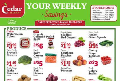 Cedar Market Weekly Ad August 16 - 21, 2026