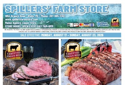 Spillers' Farm Store Weekly Ad August 17 - 23, 2026