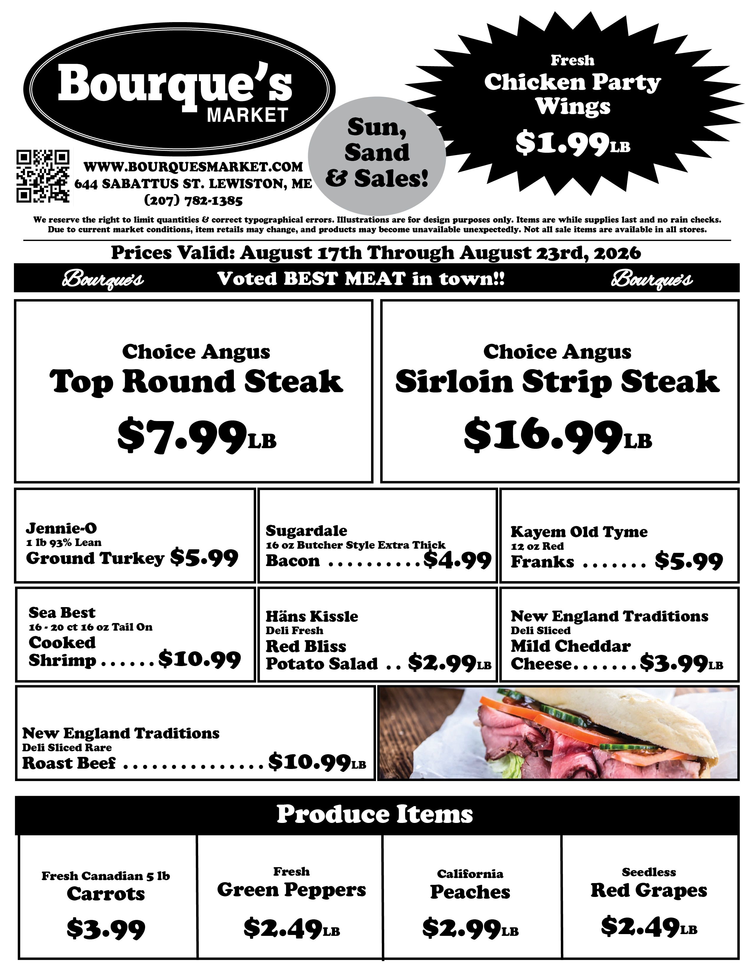 Bourque's Park and Shop Weekly Ad August 17 - 23, 2026