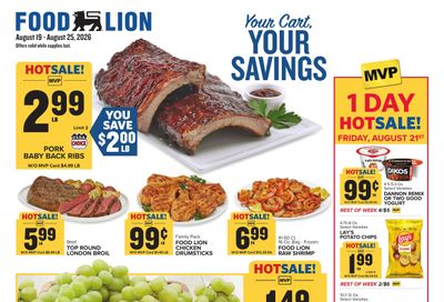 Food Lion (Washington Area, DC) Weekly Ad August 19 - 25, 2026