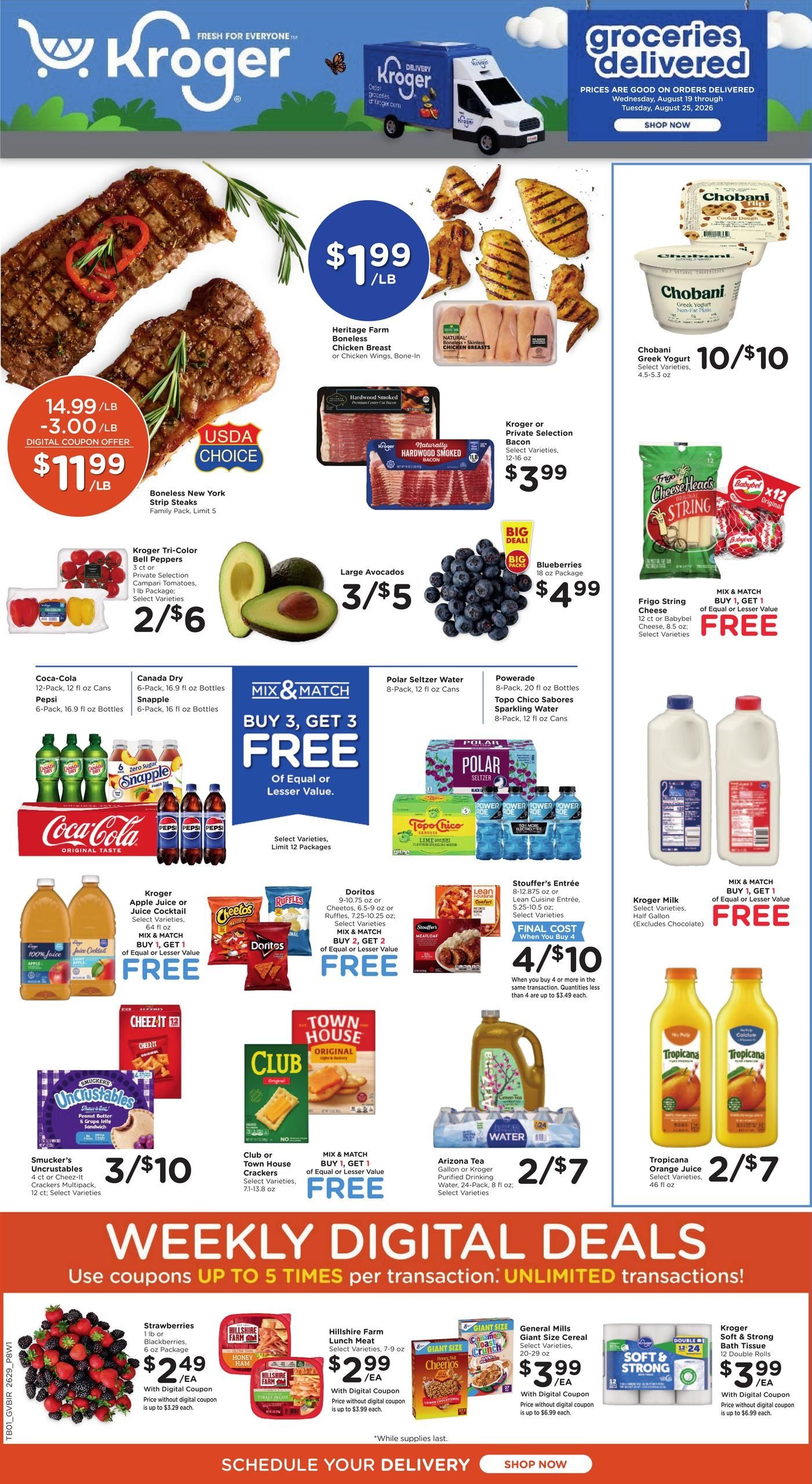 Kroger (Tuscaloosa–Birmingham Area, AL) Ocado FC04 Weekly Ad August 19 - 25, 2026