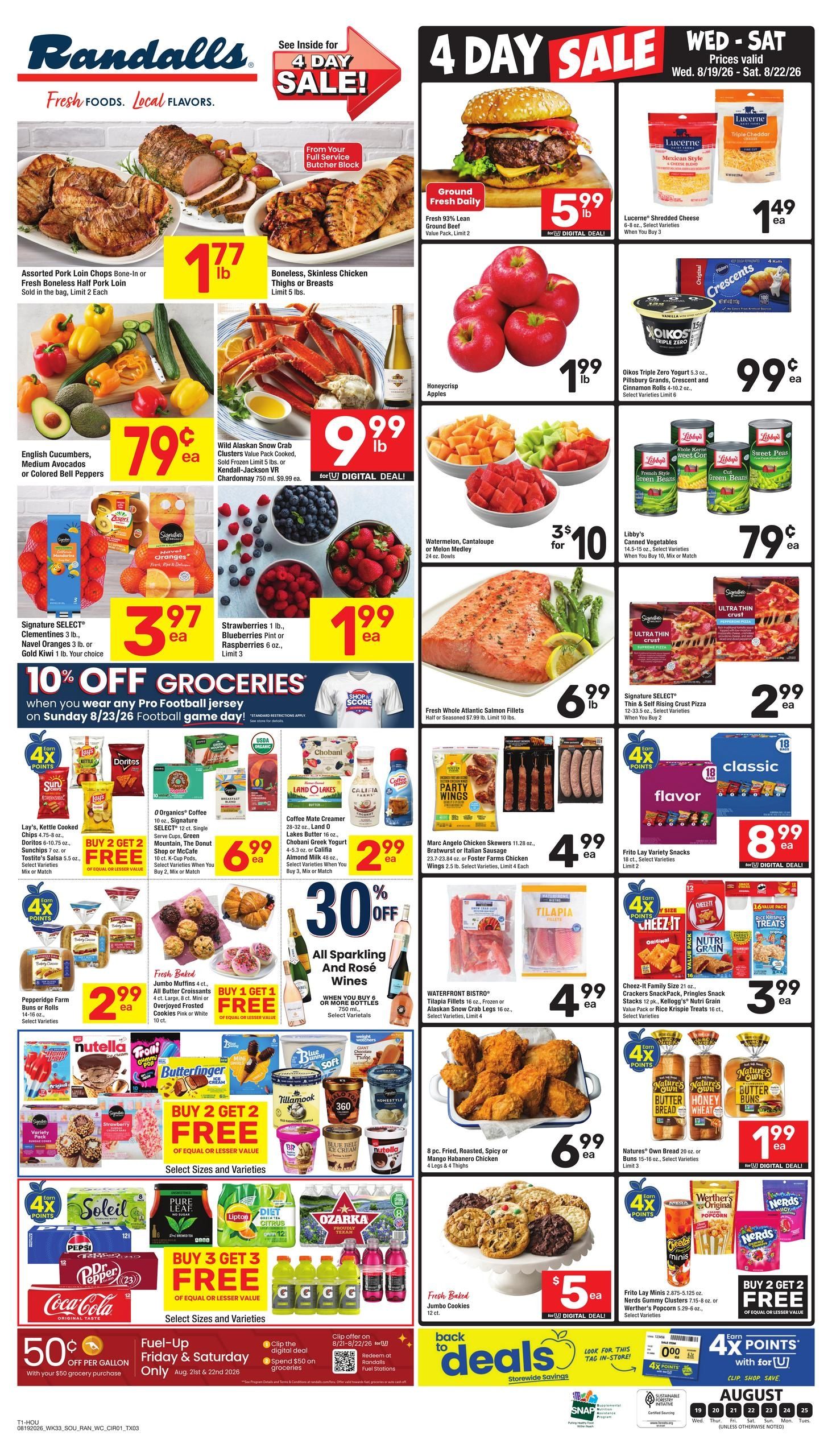 Randalls (Houston–Pasadena Area, TX) Weekly Ad August 19 - 25, 2026