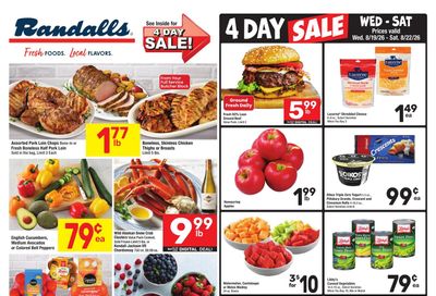 Randalls (Houston–Pasadena Area, TX) Weekly Ad August 19 - 25, 2026