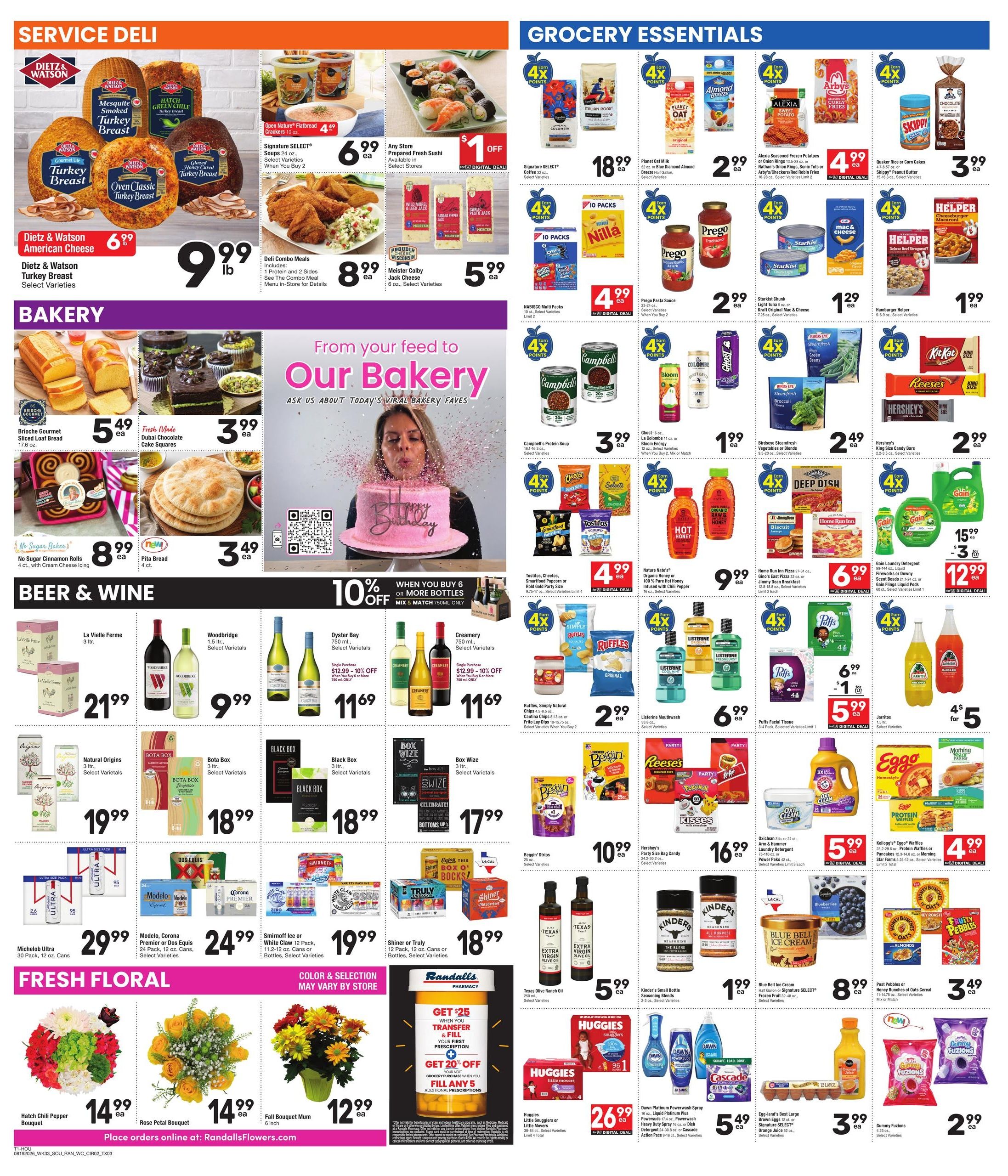 Randalls (Houston–Pasadena Area, TX) Weekly Ad August 19 - 25, 2026