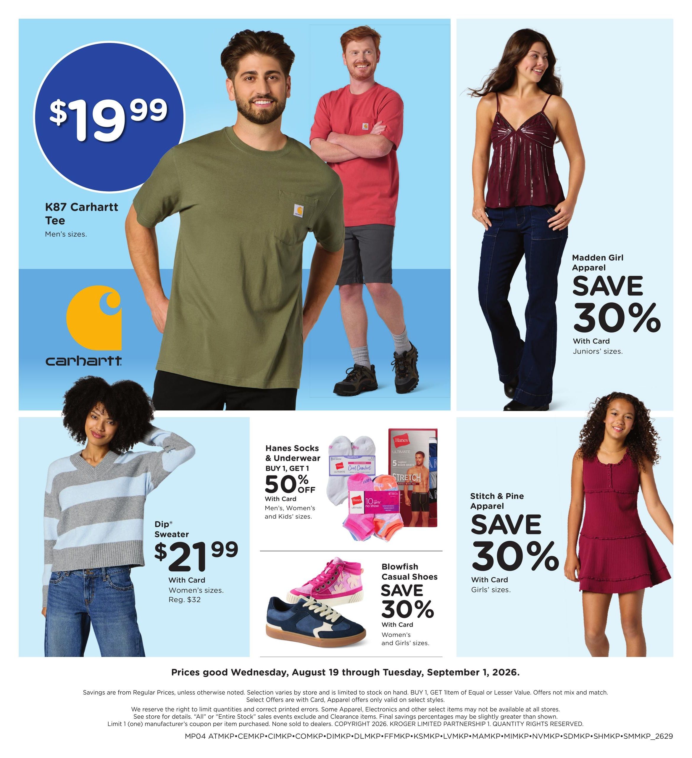 Kroger (Houston–Pasadena Area, TX) Home & Apparel Weekly Ad August 19 - September 1, 2026