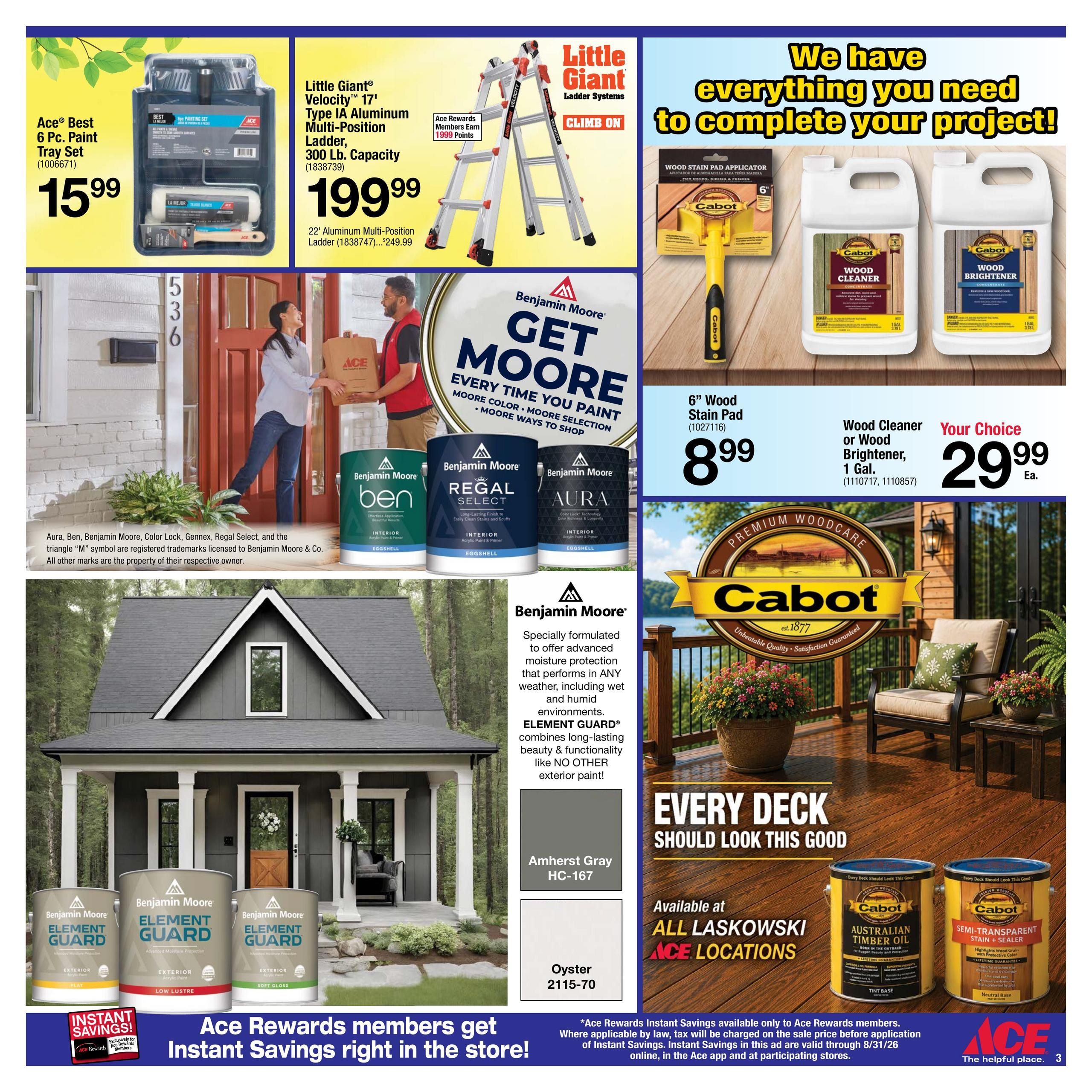 Ace Hardware (IL, IN, WI) Finish What Summer Started Sale Weekly Ad August 18 - 31, 2026