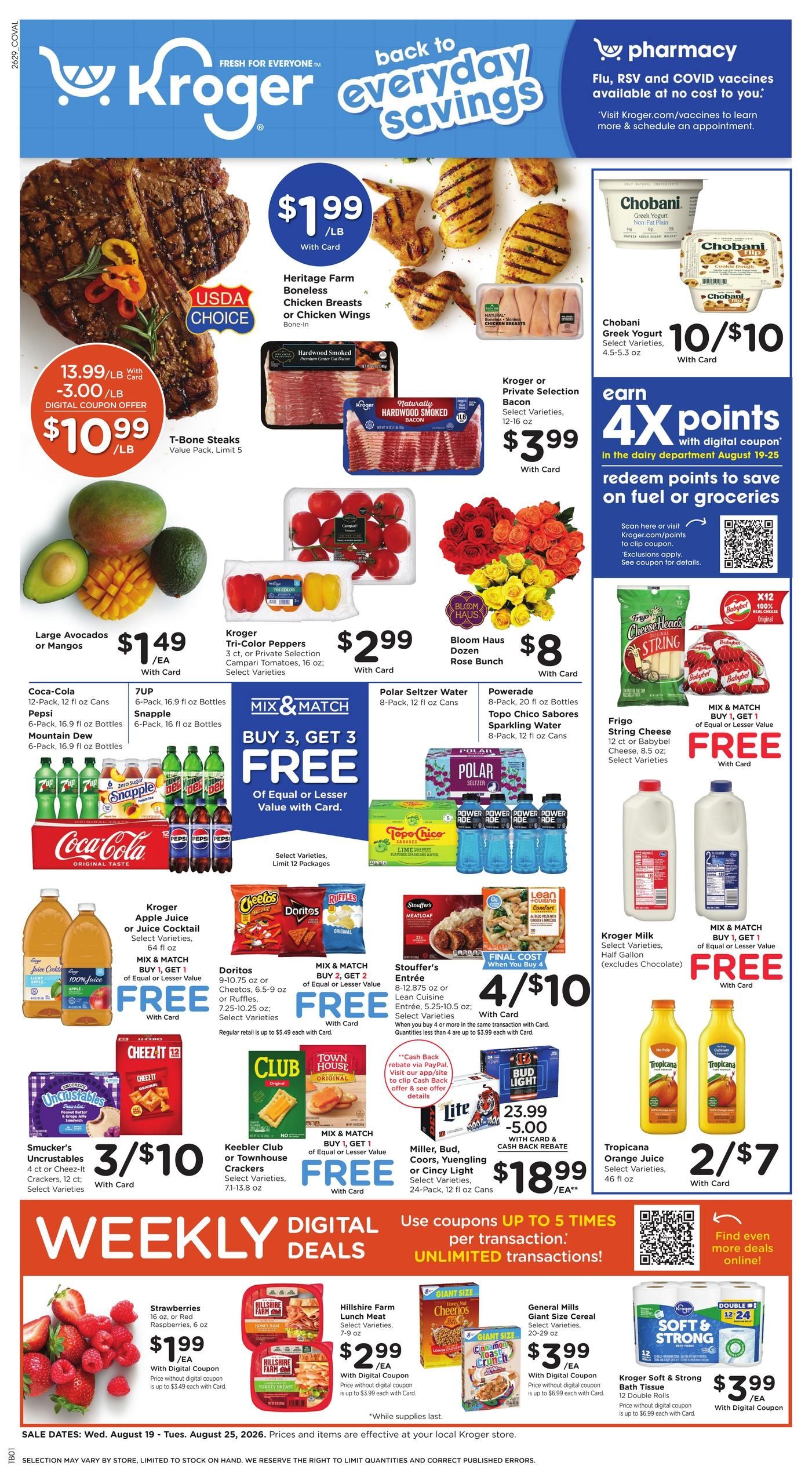 Kroger Weekly Ad August 19 - 25, 2026