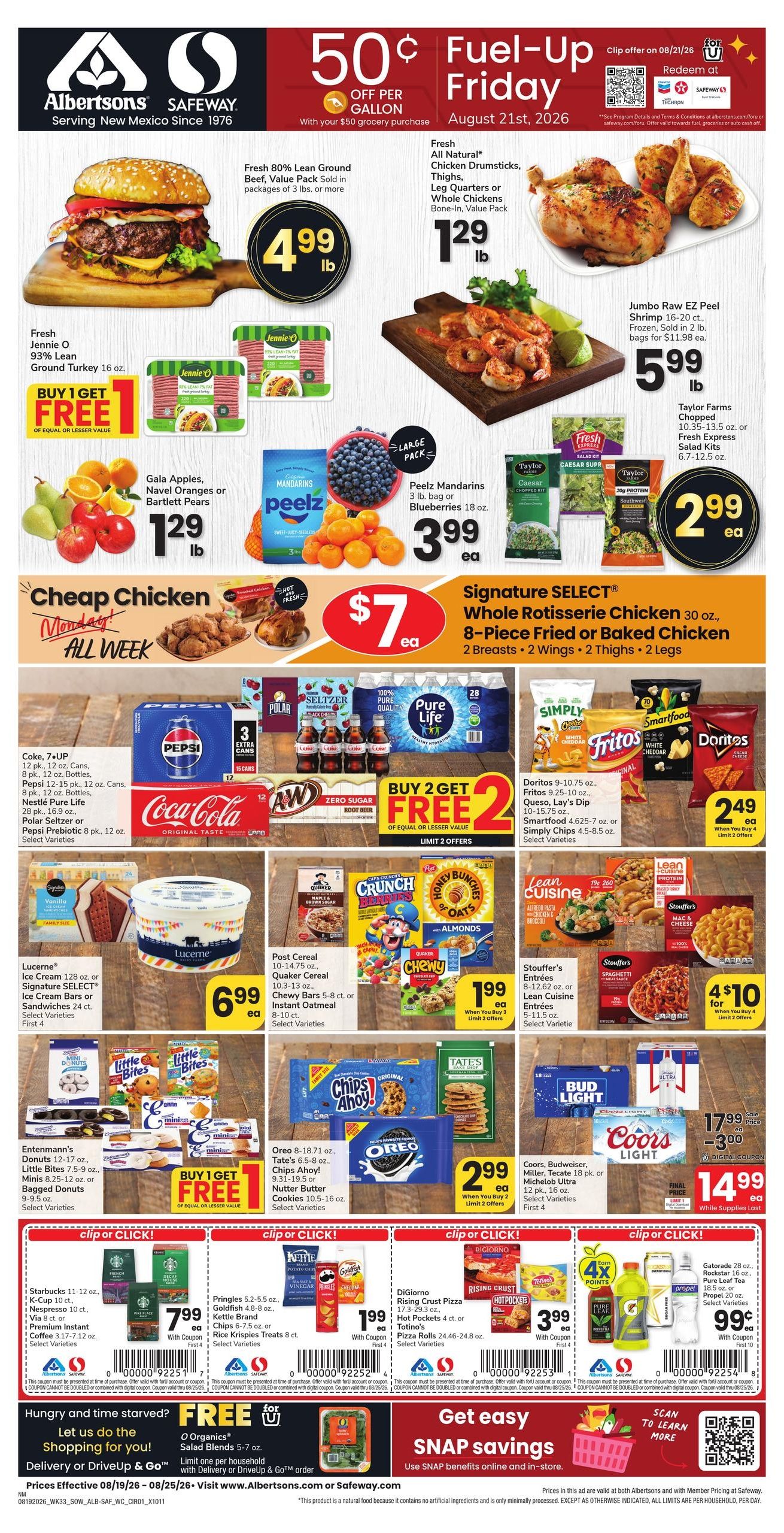 Safeway (Gallup–Rehoboth Area, NM) Weekly Ad August 19 - 25, 2026