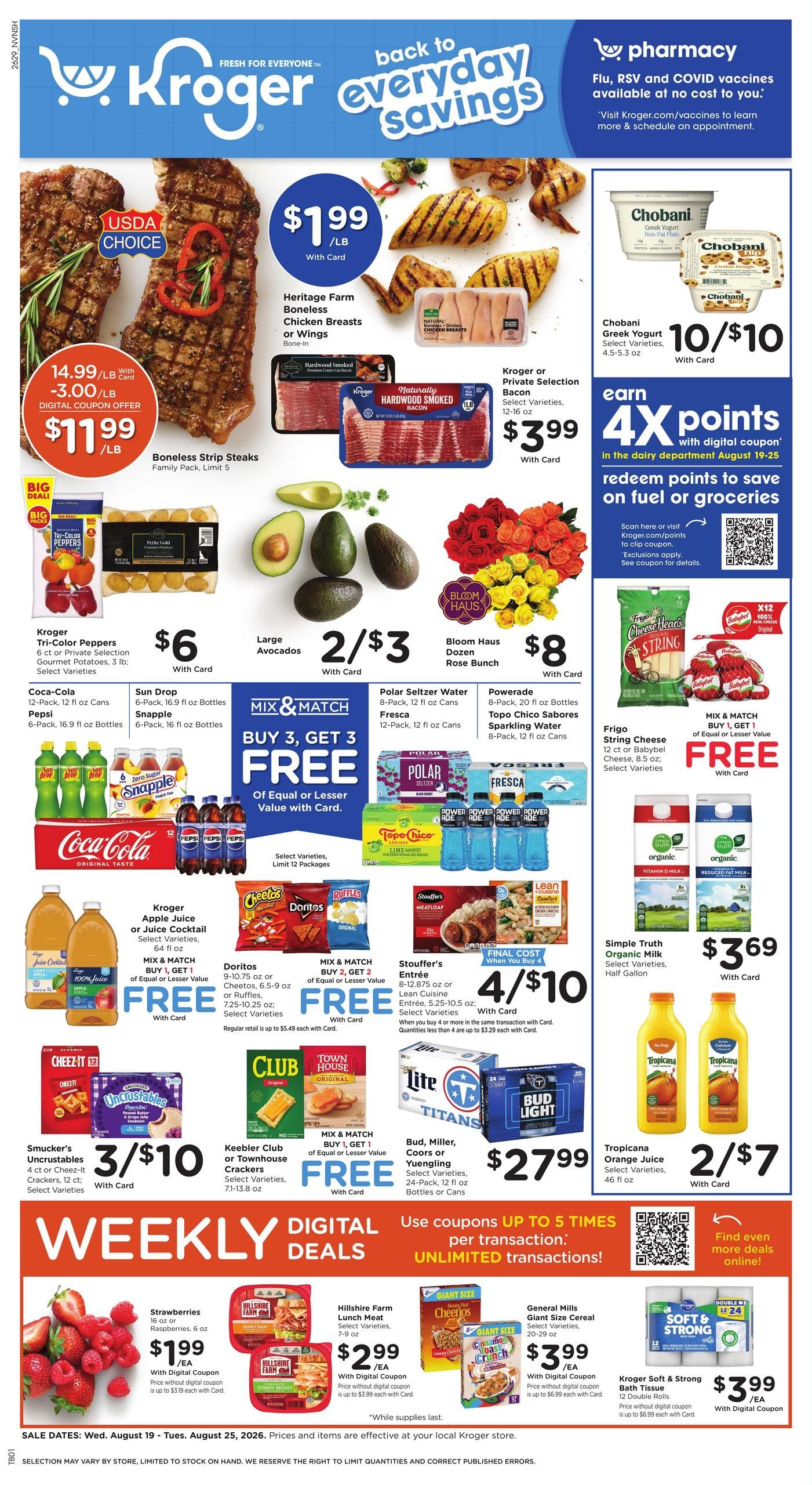 Kroger (TN) Weekly Ad August 19 - 25, 2026