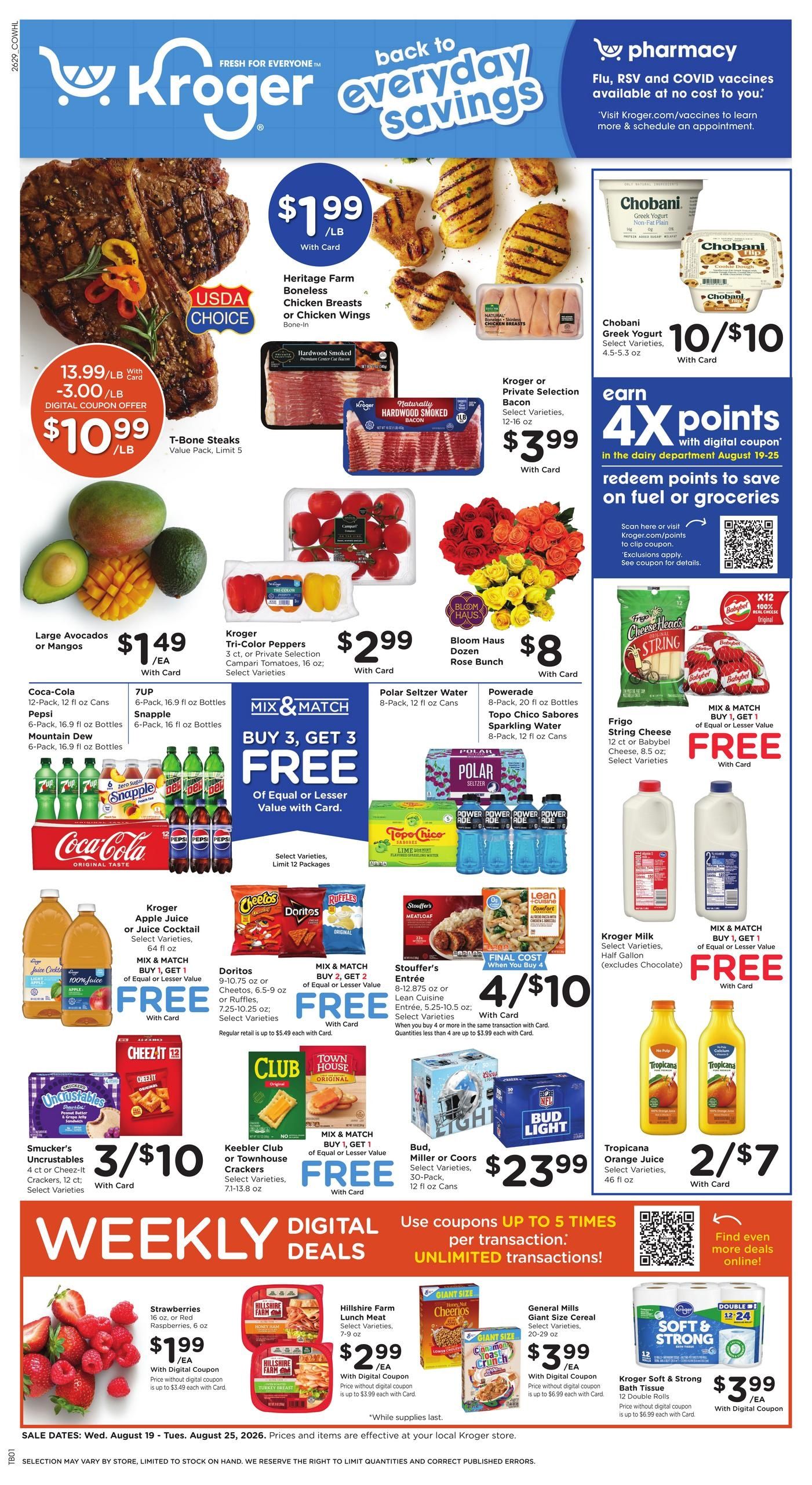 Kroger (East Liverpool–Chester Area, OH–WV) Weekly Ad August 19 - 25, 2026