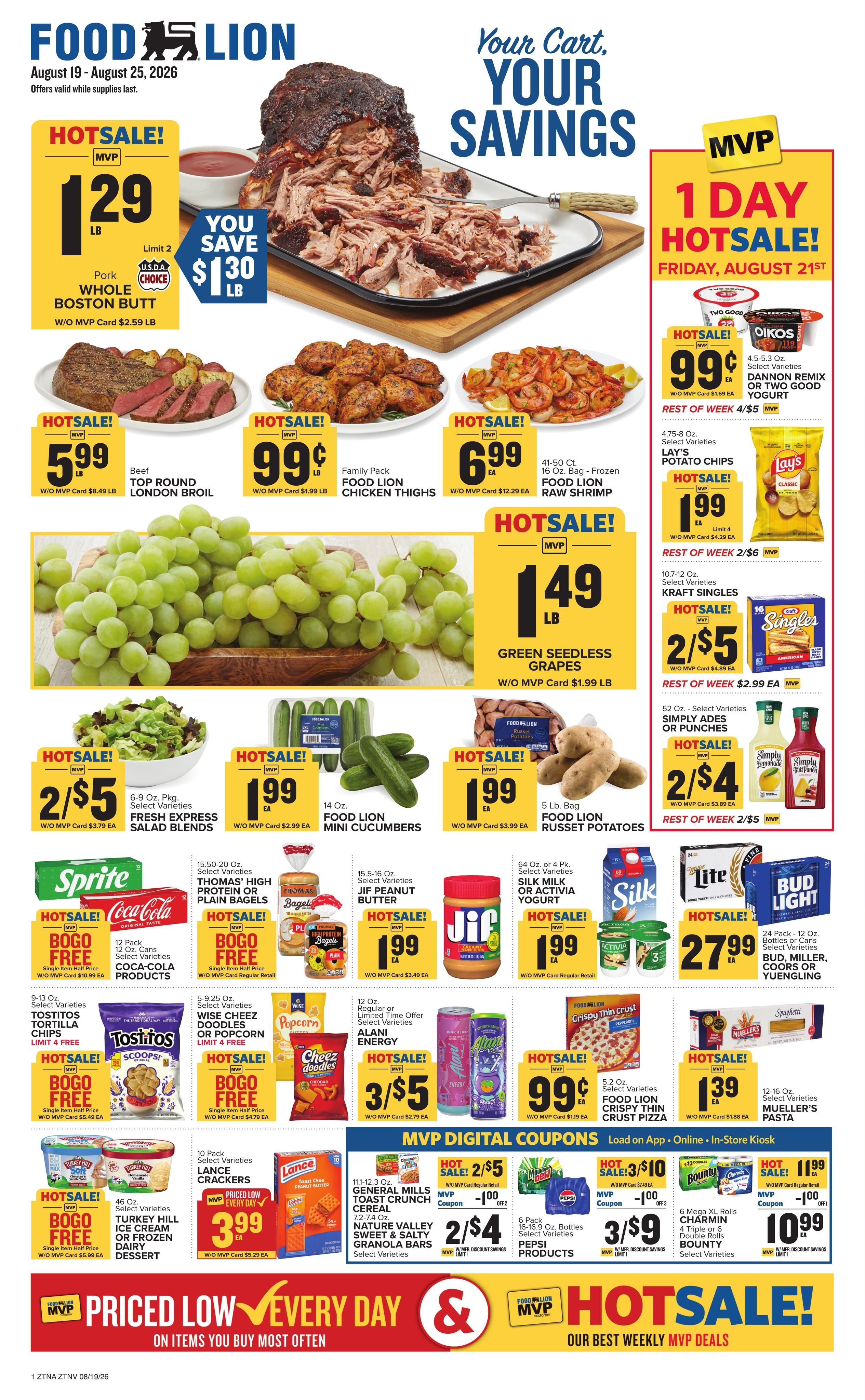 Food Lion (KY, TN) Weekly Ad August 19 - 25, 2026