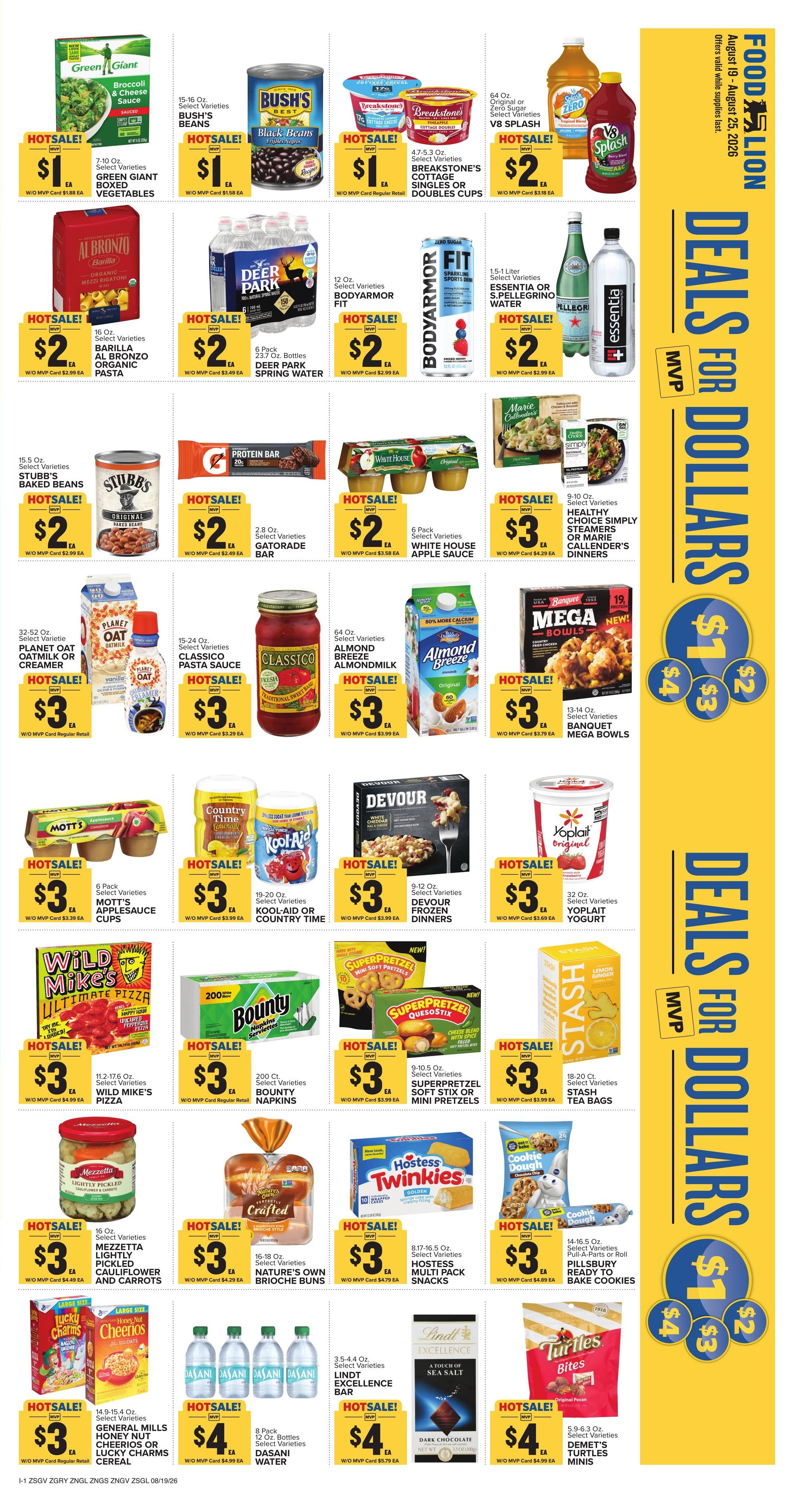 Food Lion (NC) Weekly Ad August 19 - 25, 2026