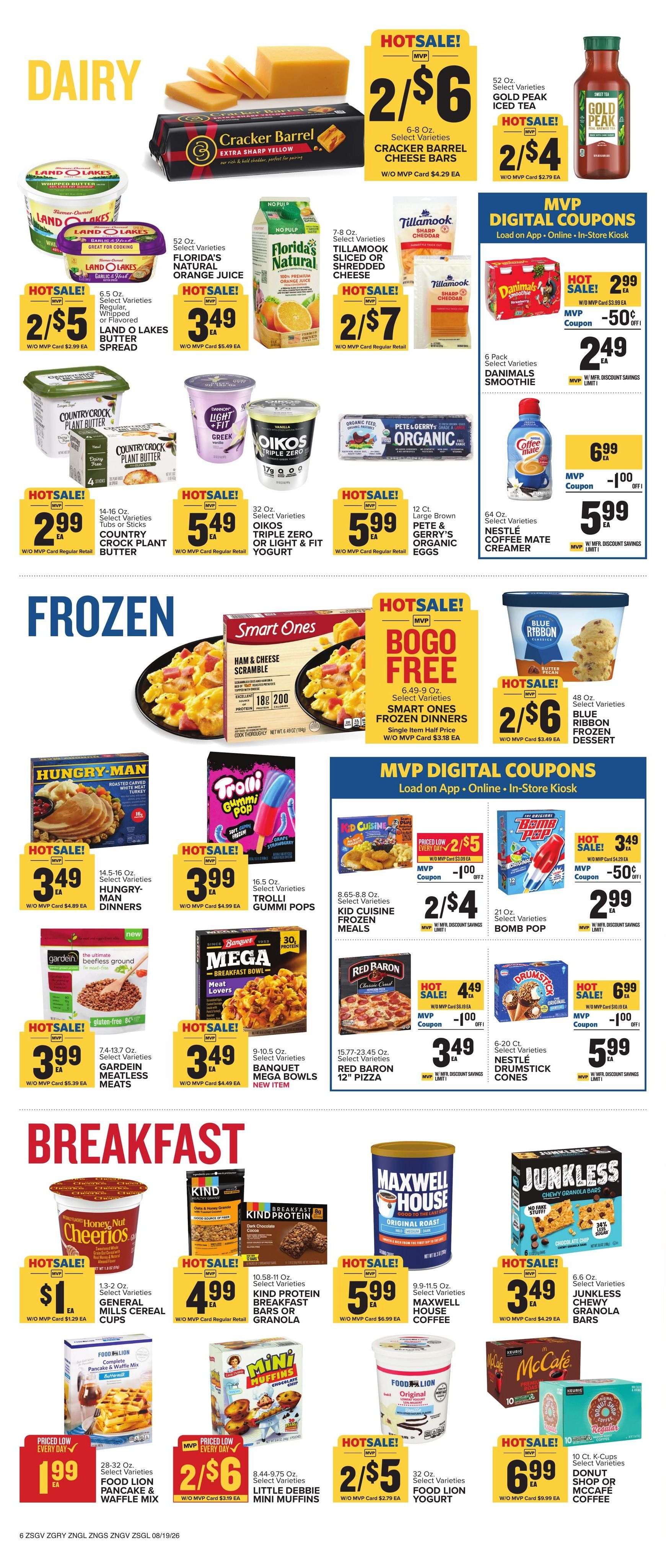 Food Lion (NC) Weekly Ad August 19 - 25, 2026