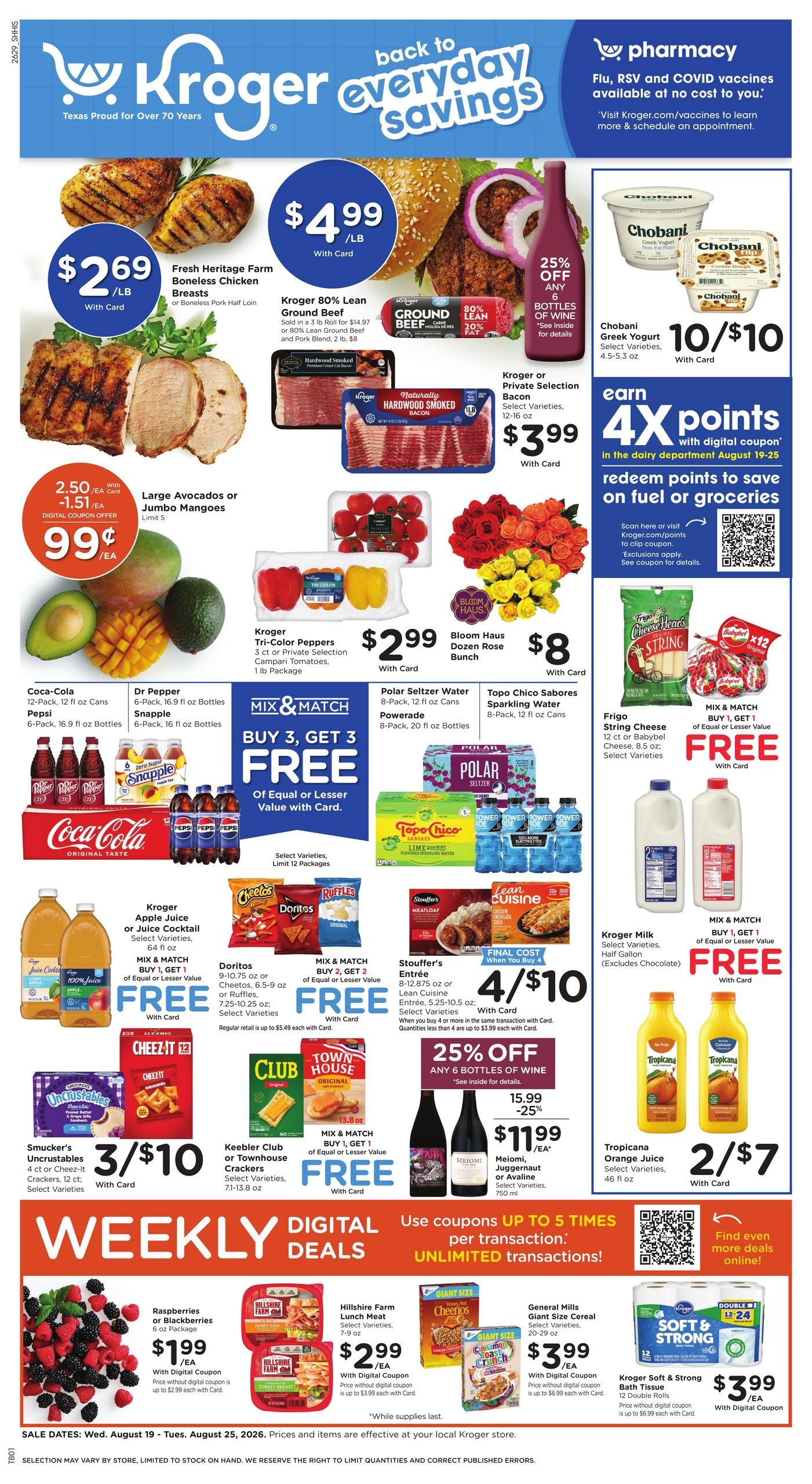 Kroger (Houston–Richmond Area, TX) Weekly Ad August 19 - 25, 2026