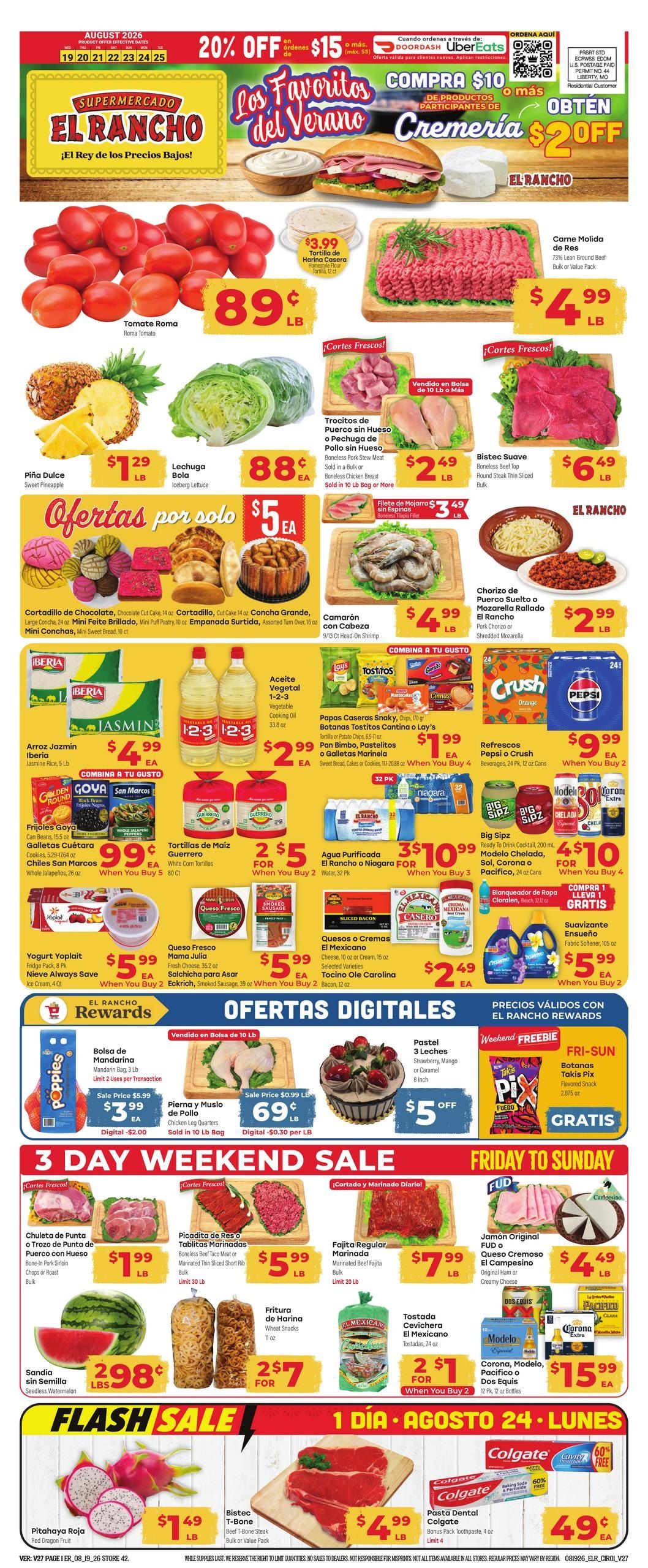 El Rancho Supermercado (McAllen–Edinburg Area, TX) Weekly Ad August 19 - 25, 2026